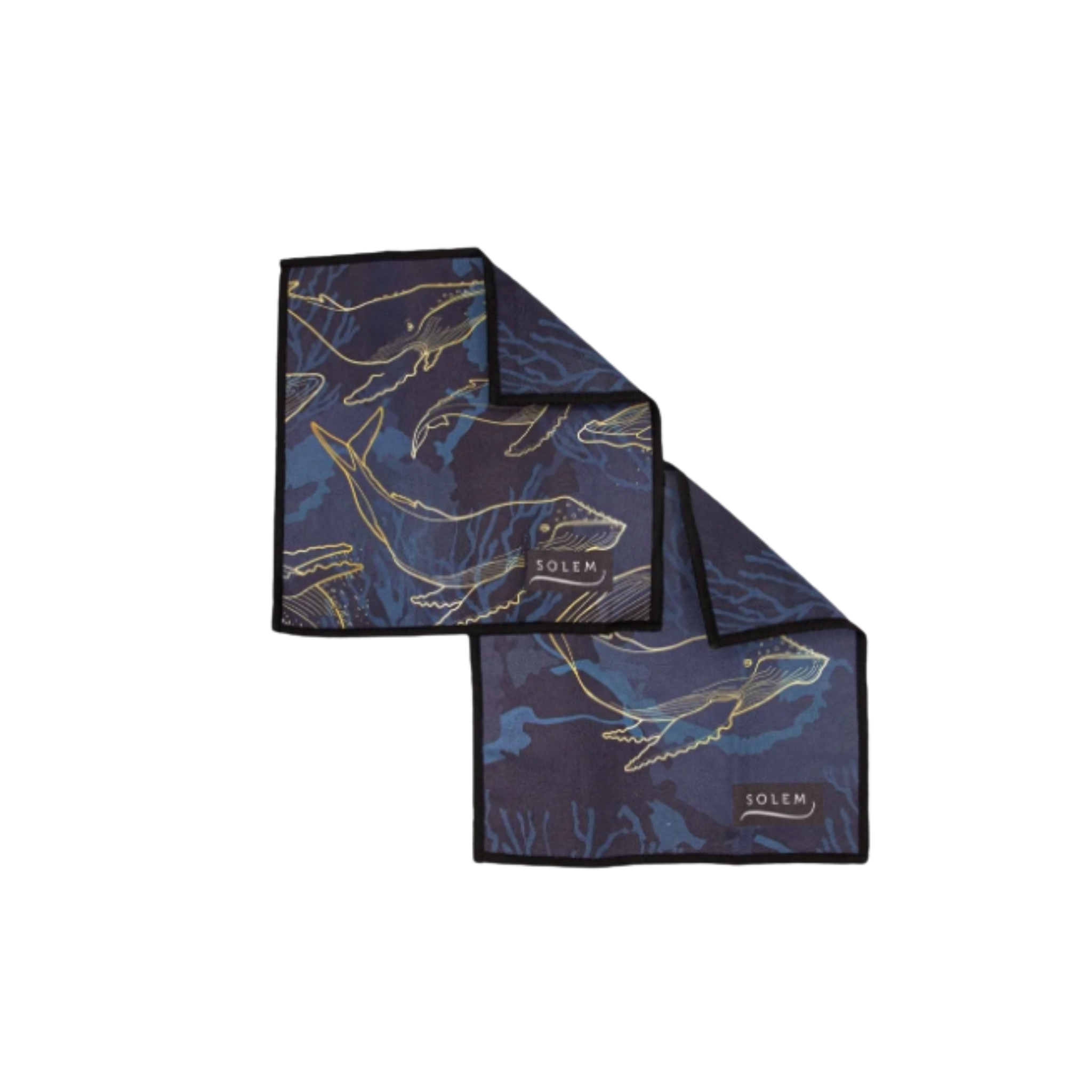 Ensemble de 2 lingettes à lunettes en microfibre Chic Marine - Solem