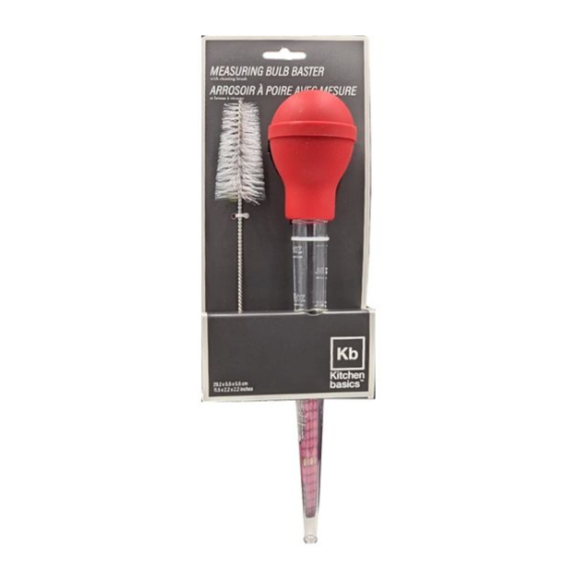 Ensemble de poire à jus avec brosse de nettoyage 29 cm 