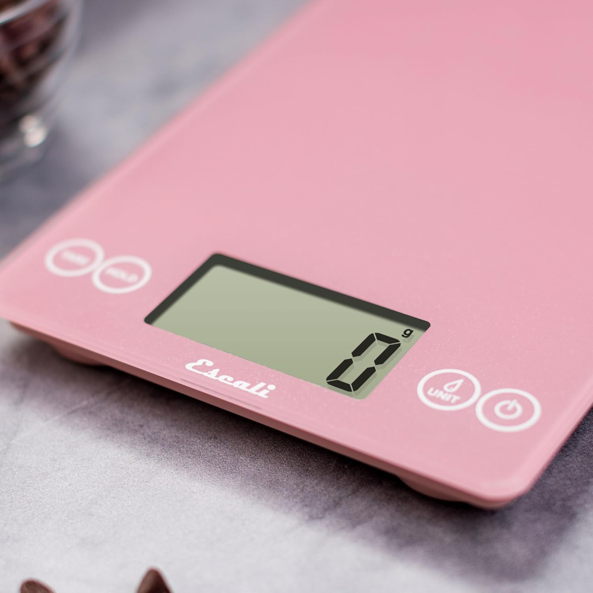 Balance de cuisine numérique en verre Arti rose 15 lb – Escali 