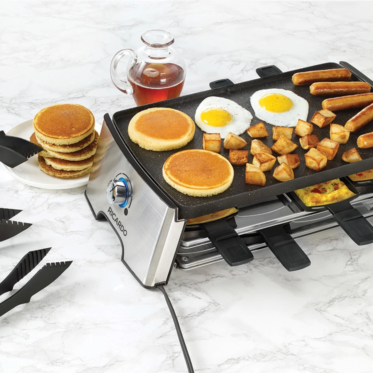 18-Piece Reversible Electric Raclette Set – Ricardo
