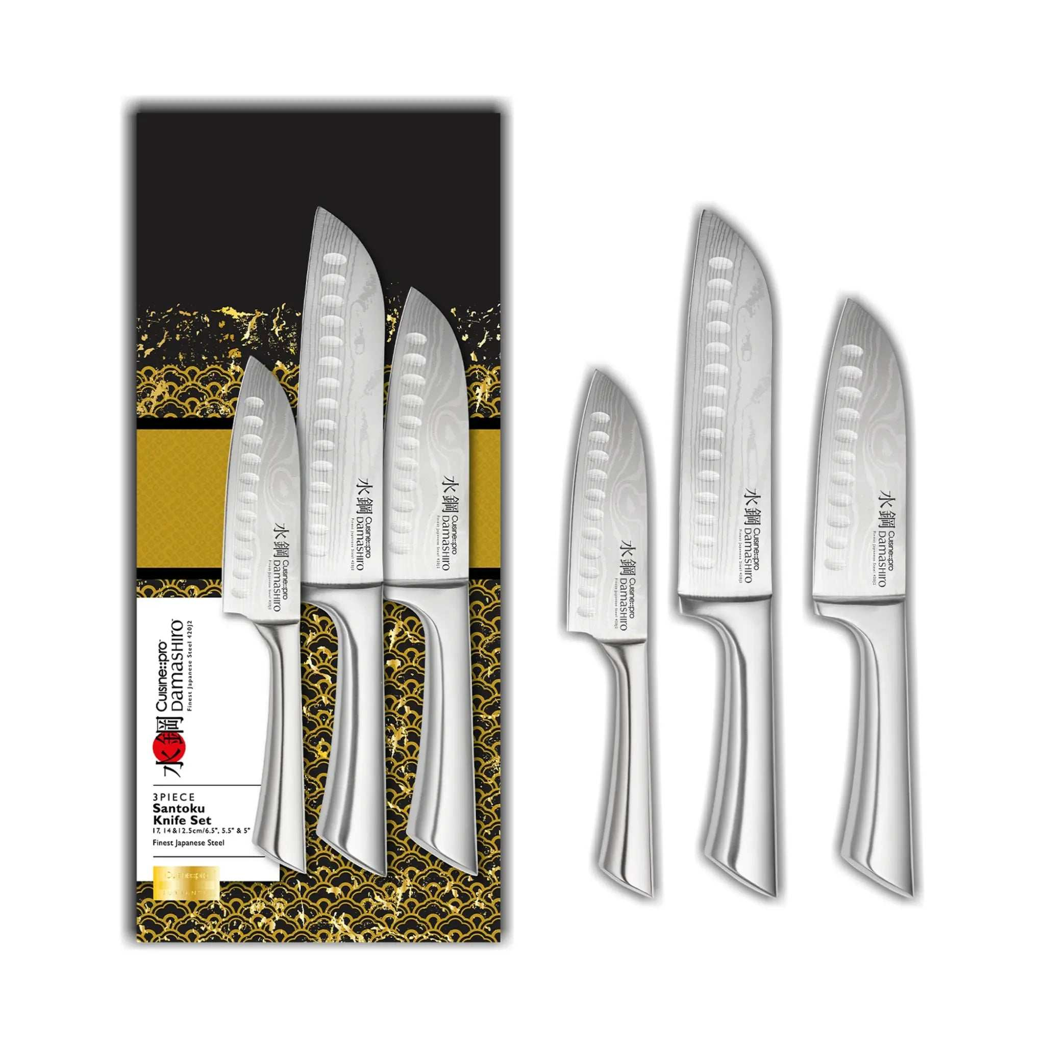 Ensemble de 3 couteaux Santoku Damashiro® - Cuisine::pro® Cuisine::pro®