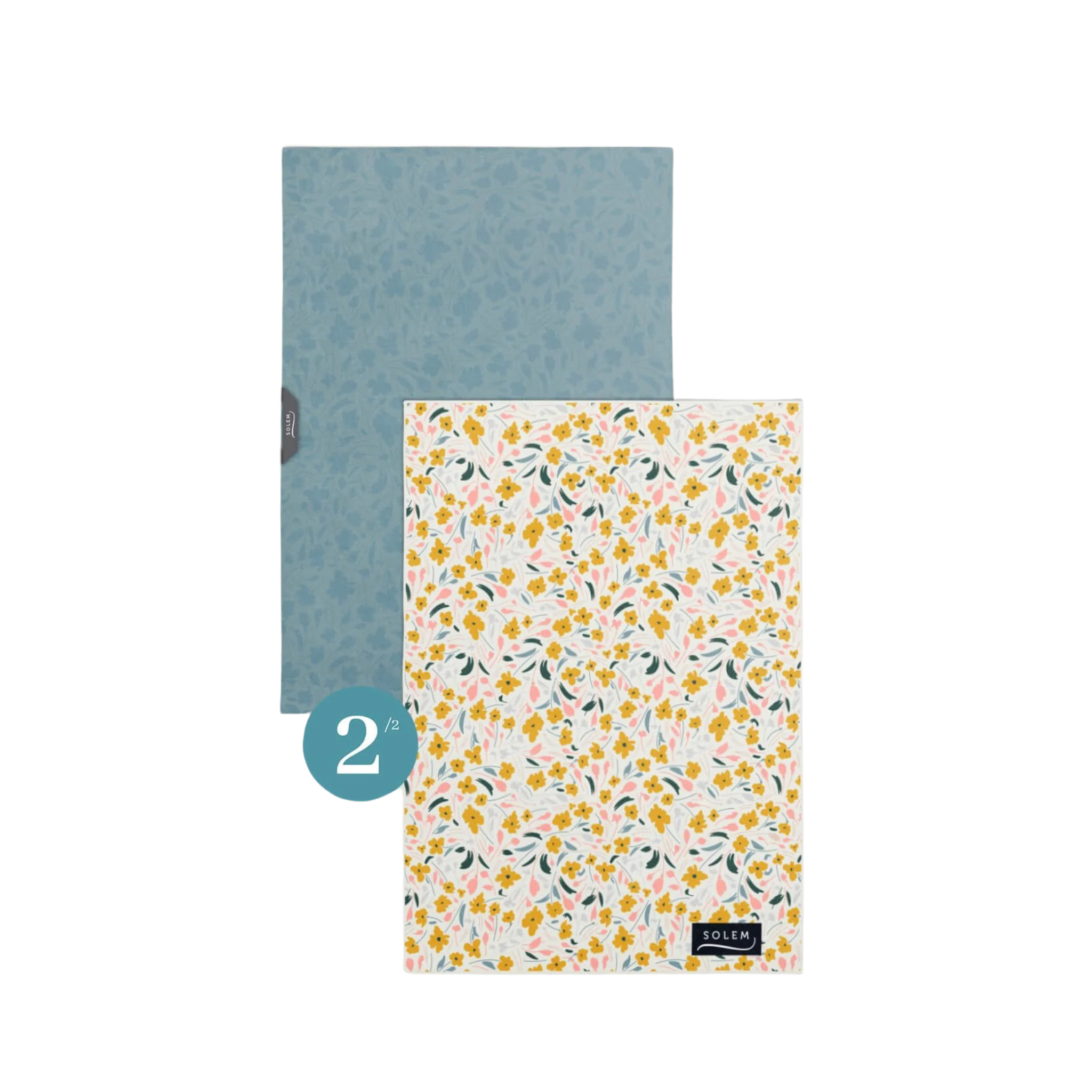 Ensemble de 2 linges vitres et miroirs Harmonie Florale - Solem