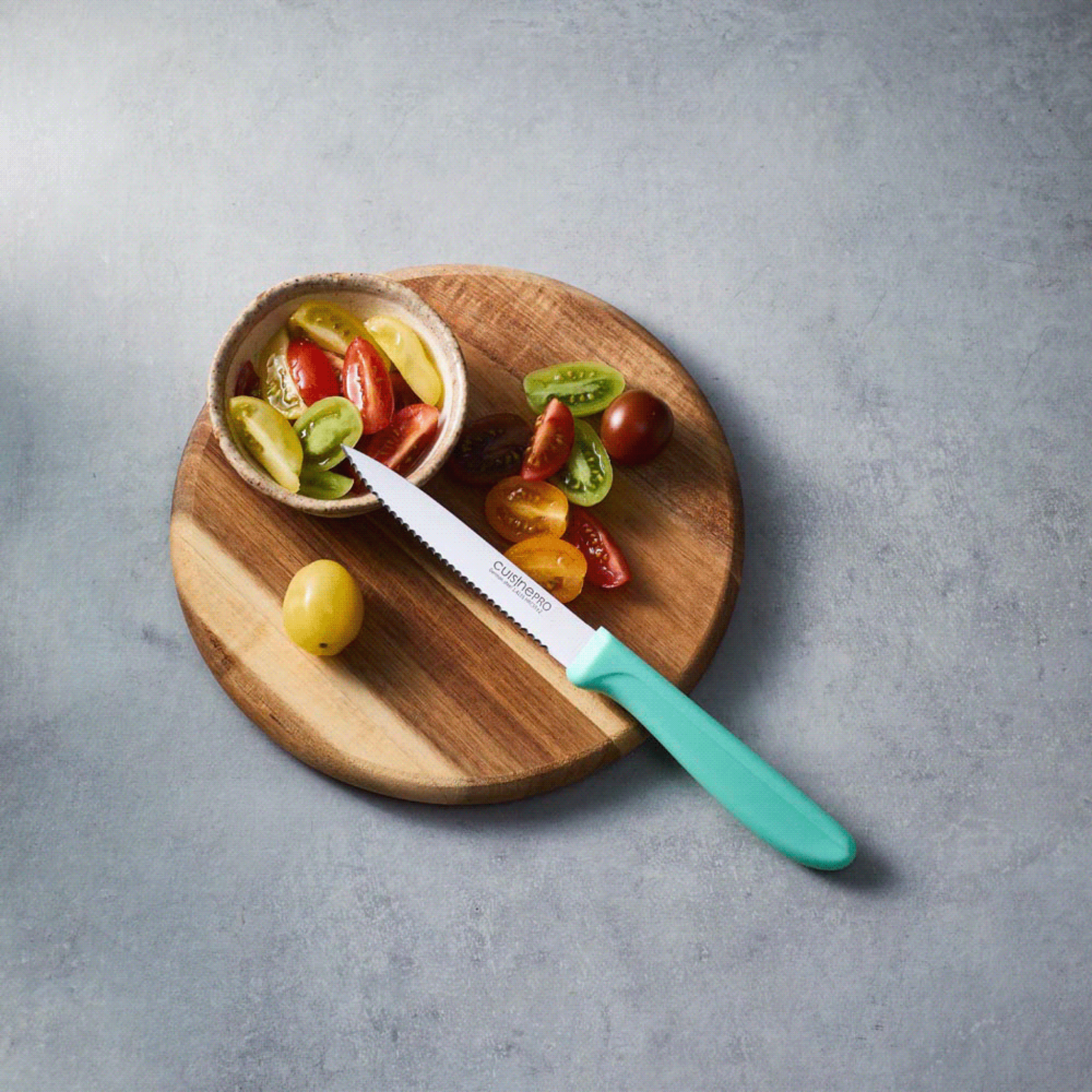 Couteau utilitaire dentelé 10 cm CLASSIC turquoise – Cuisine::pro®
