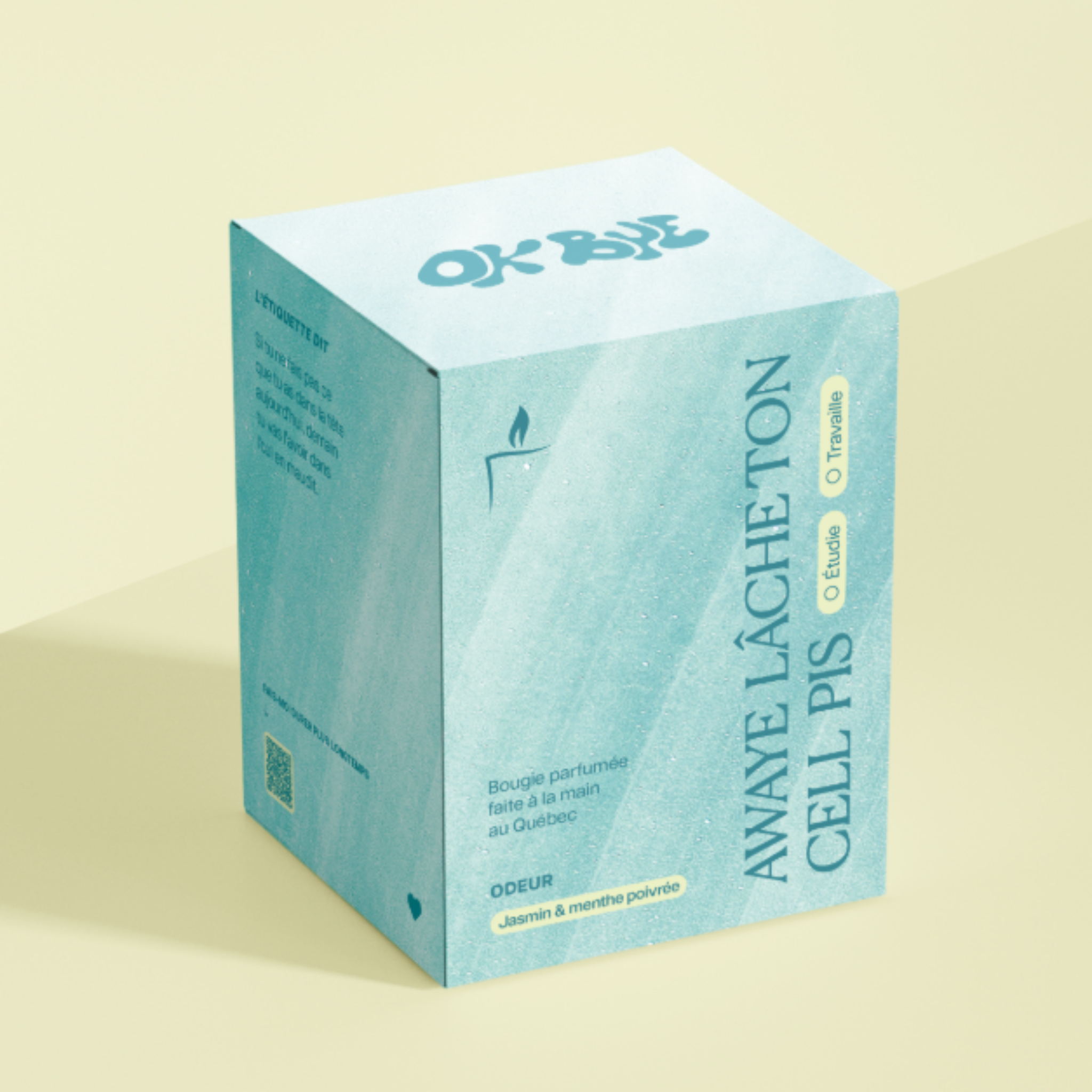 Chandelle Jasmin & Menthe Poivrée 4 oz - Ok Bye