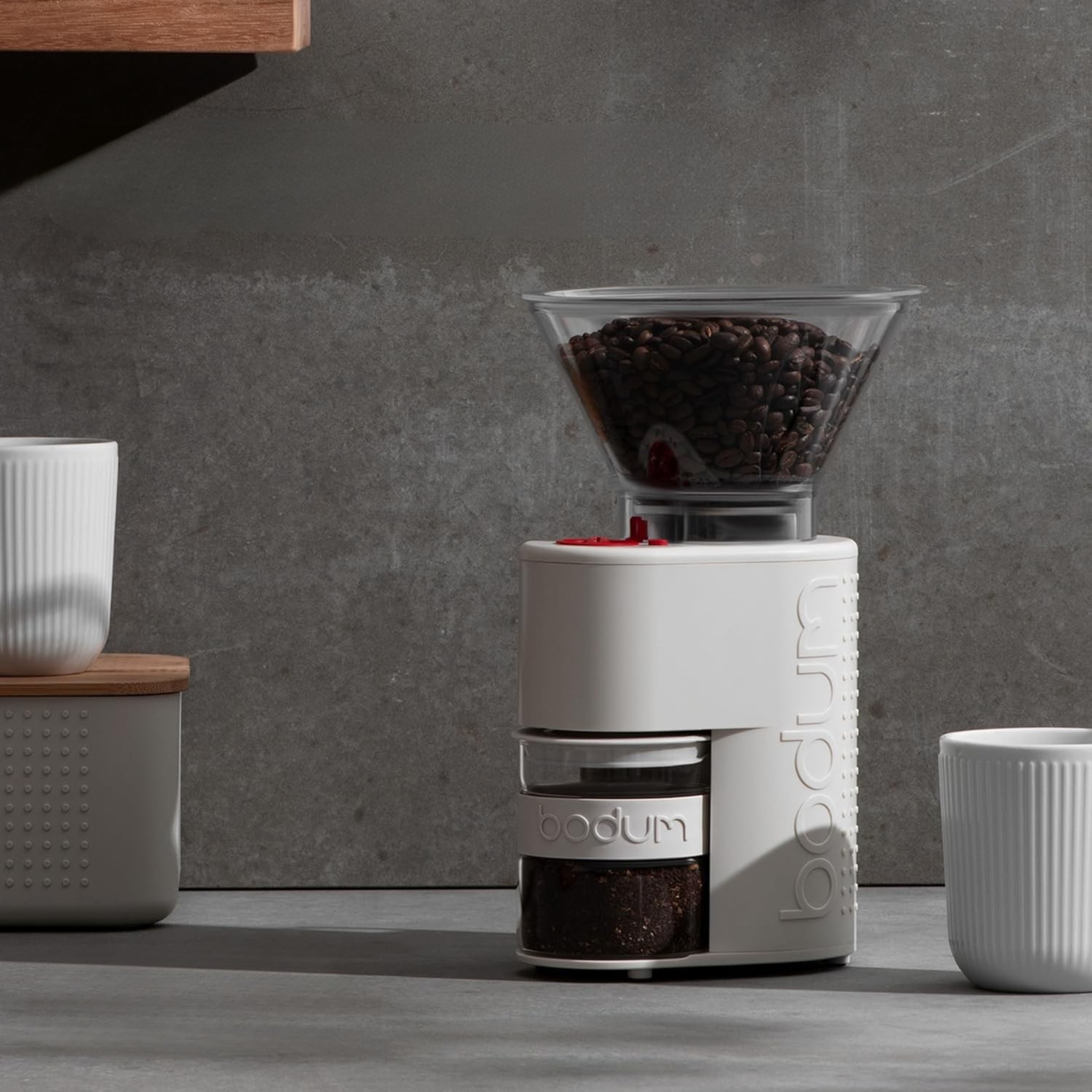 Moulin à café électrique à meules Bistro blanc – Bodum
