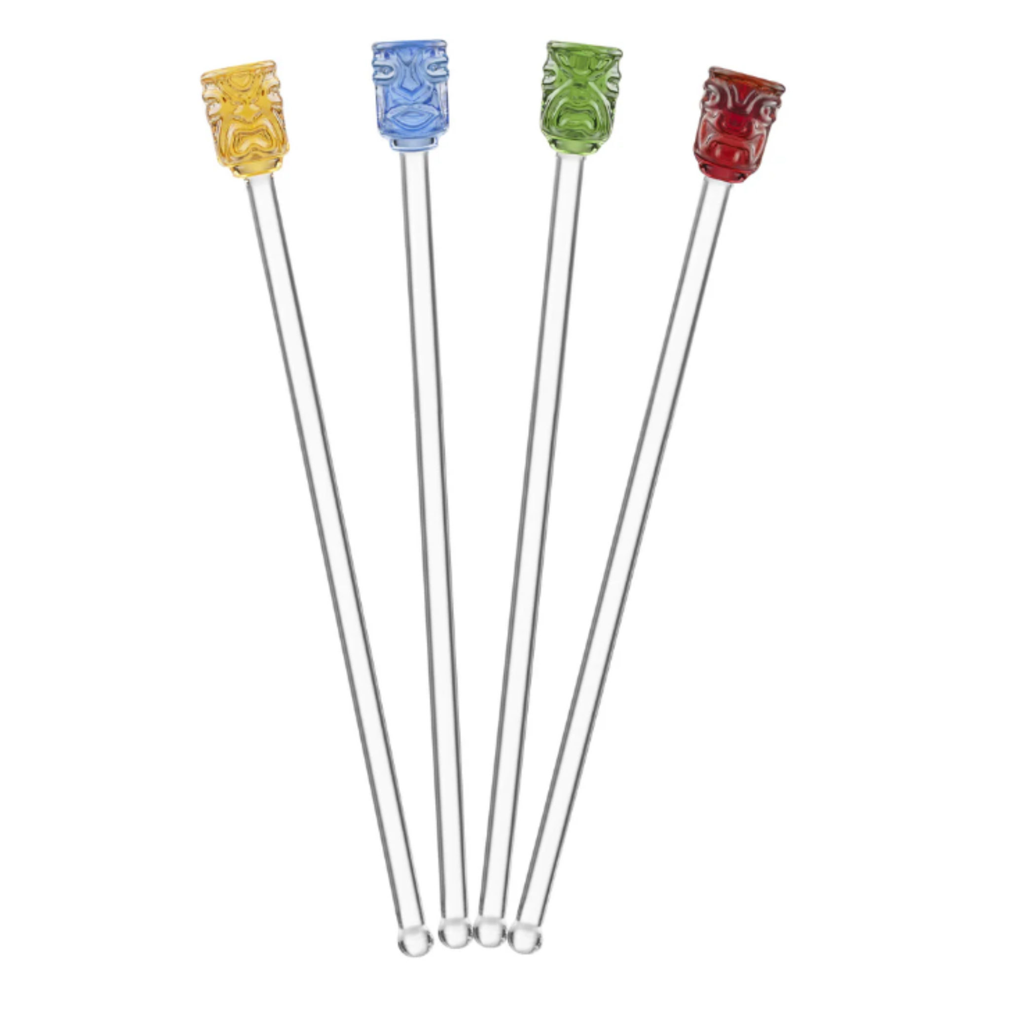 Ensemble de 4 pics à cocktail Tiki en verre 20cm - Final Touch