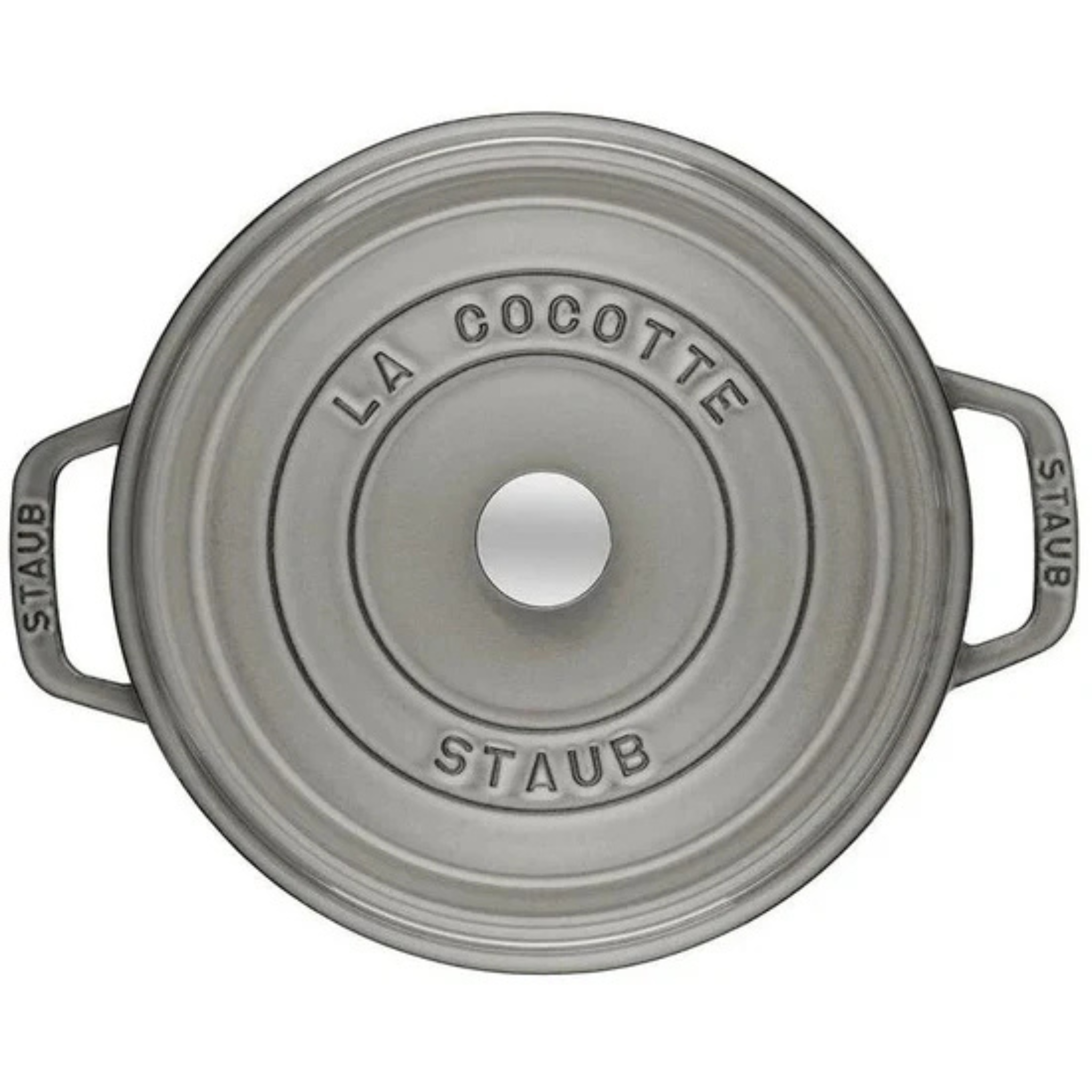 cocotte fonte émaillée 6.7 L grise détail
