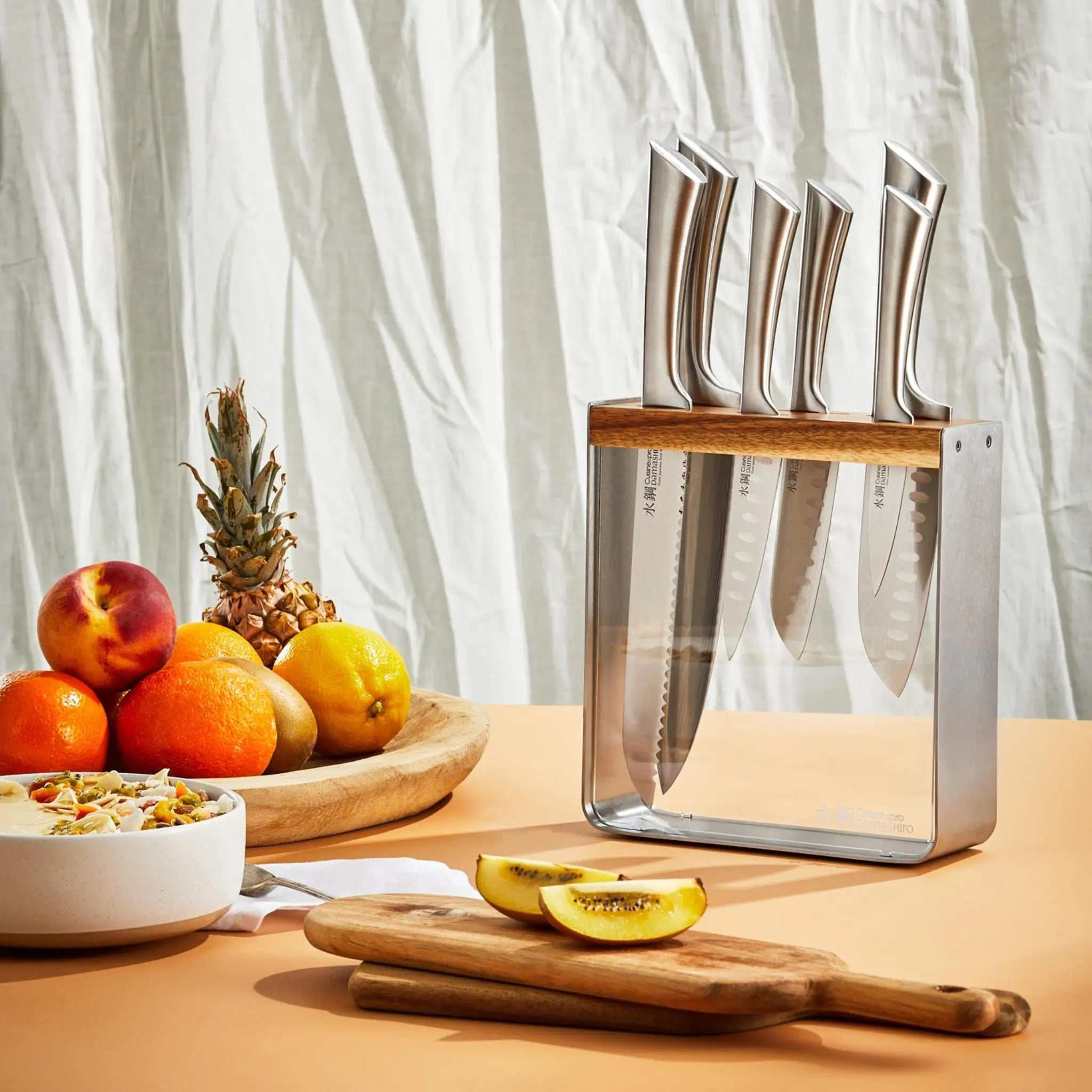 Bloc de couteaux Kinzoku Damashiro® 7 pièces - Cuisine::pro® Cuisine::pro®