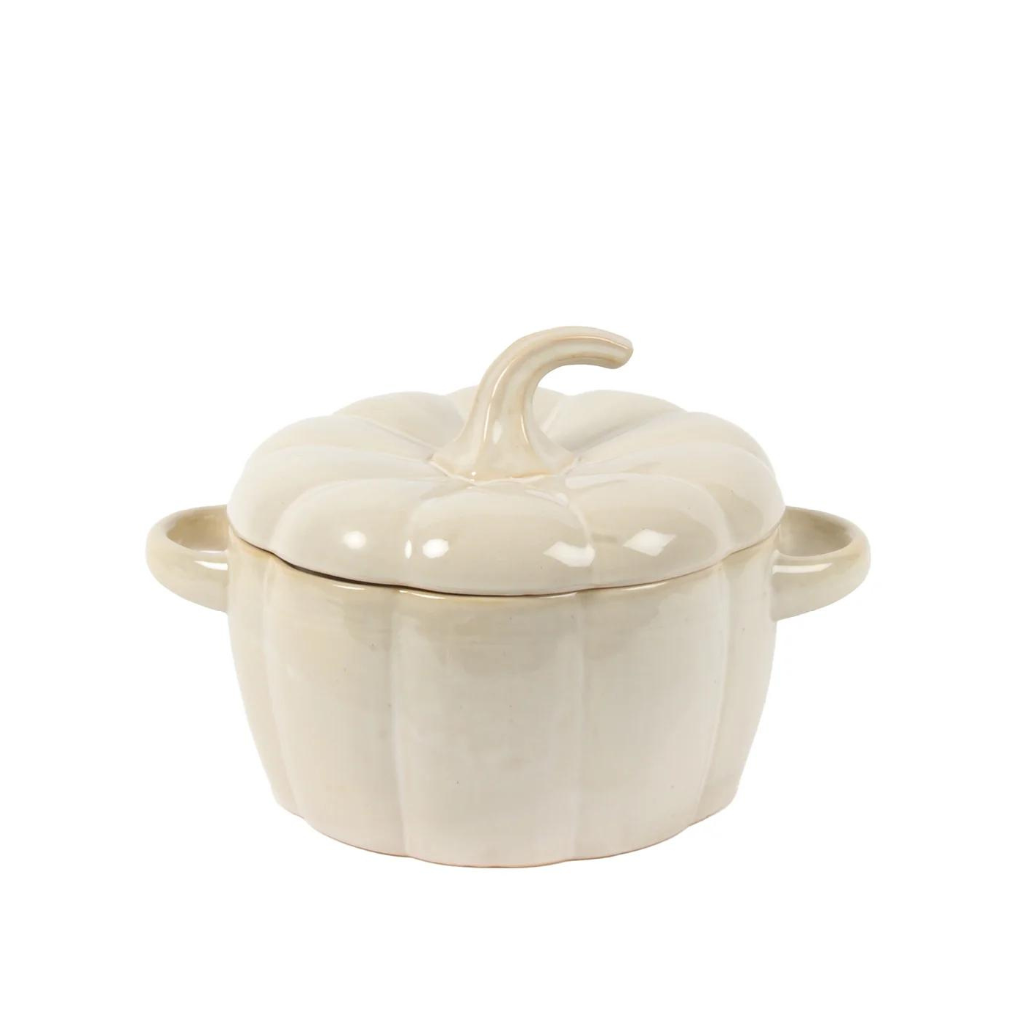 Casserole décorative en grès en forme de citrouille