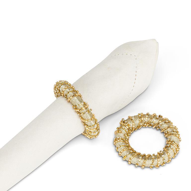 Gold Pearl Napkin Ring