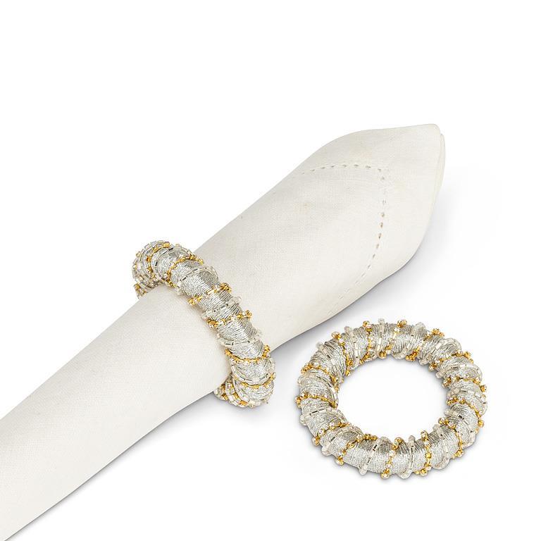 Silver Beaded Napkin Ring