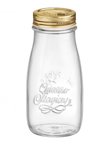 Bouteille en verre avec couvercle doré 400ml - Trudeau