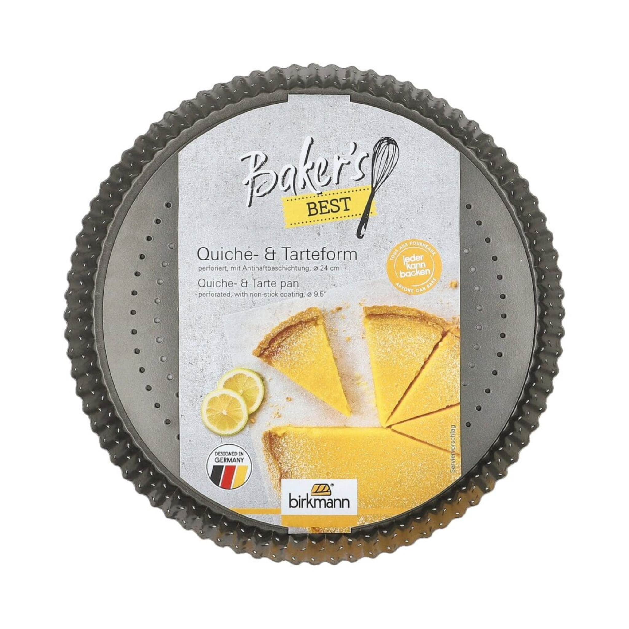 Moule à tarte troué avec fond amovible 9.5" - Baker's Best