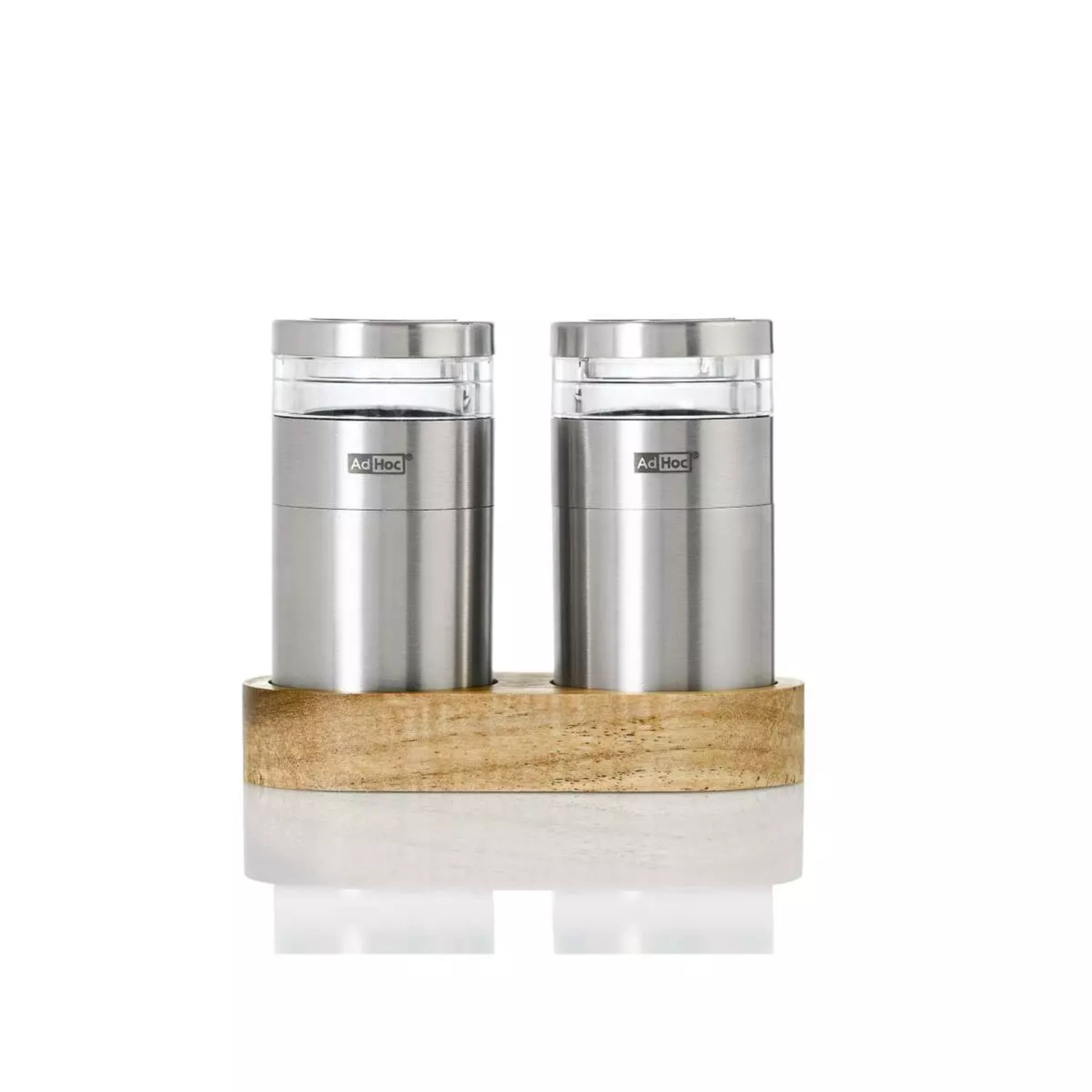 Moulin à poivre et sel avec base en bois