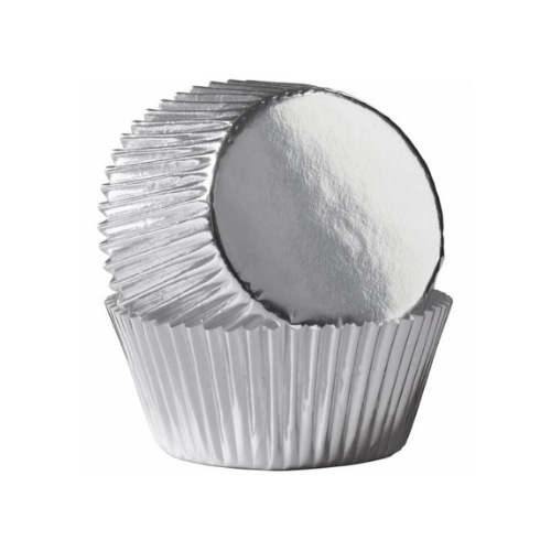 Ensemble de 24 moules à muffins standard argentés - Wilton