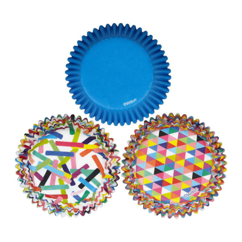 Ensemble de 75 moules à muffins Bleu et Imprimés - Wilton