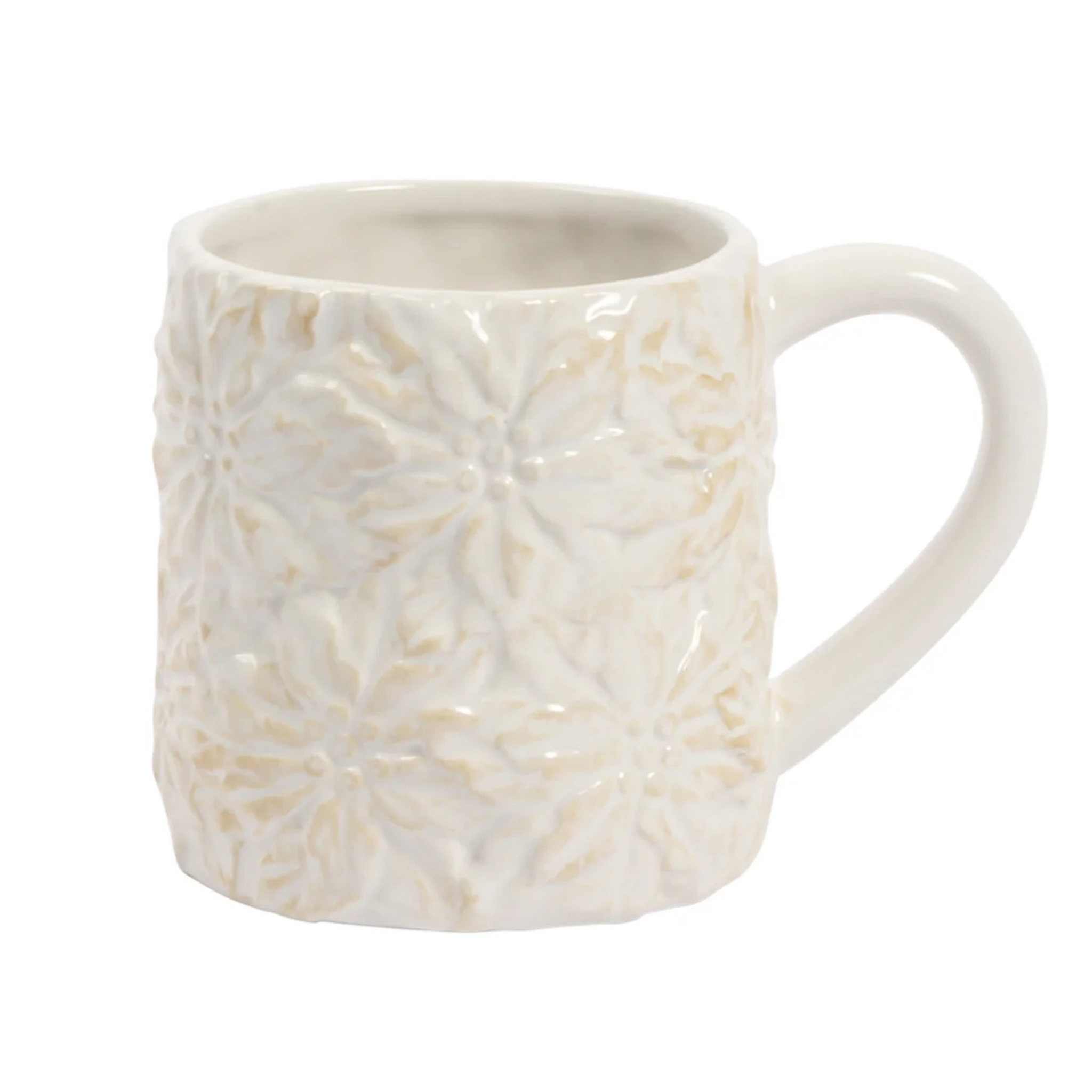 Tasse poinsettia Beige