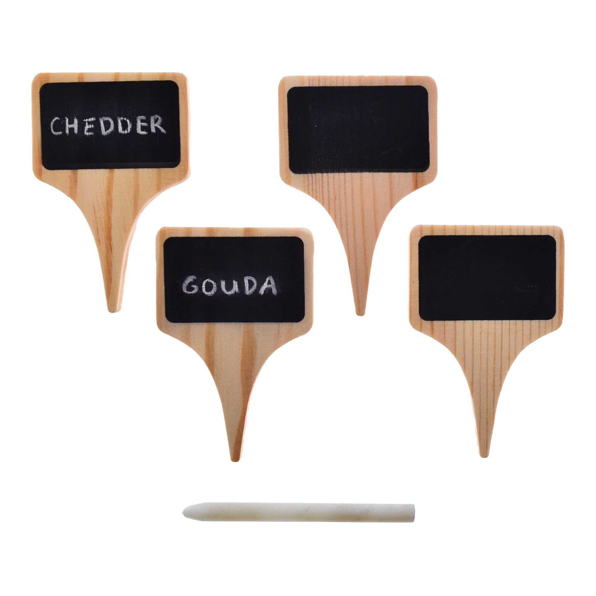 Ensemble de 4 marqueurs de fromage en bois Bel-Air