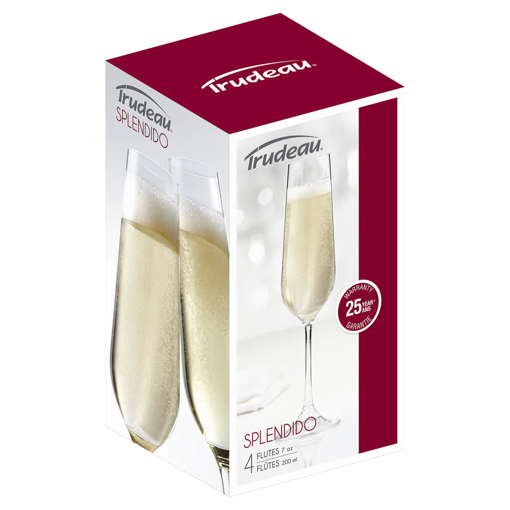 Ensemble de 4 flûtes à champagne 200ml  Splendido - Trudeau