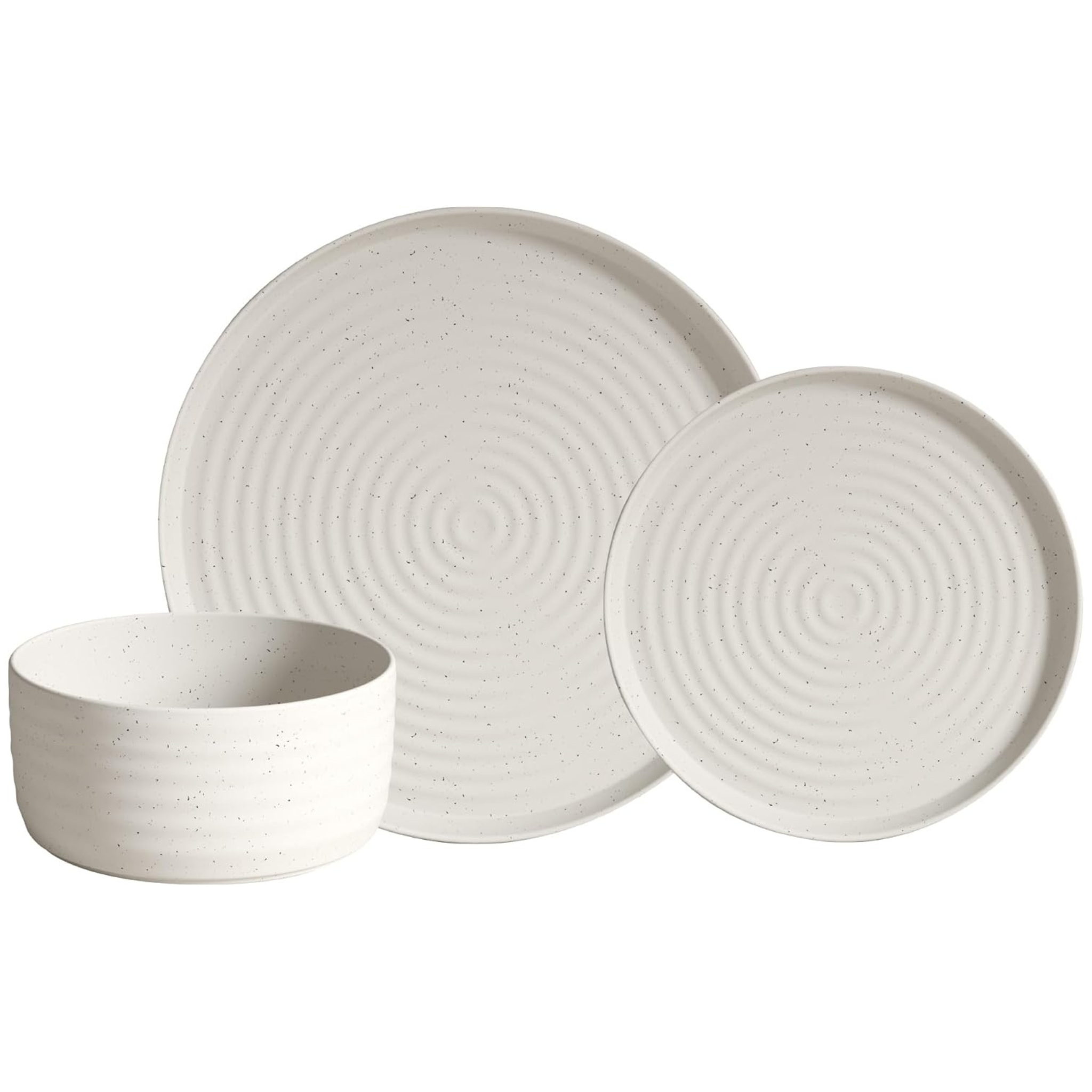 Ensemble de vaisselle en grès Rachel blanc crème 12 pièces - Safdie