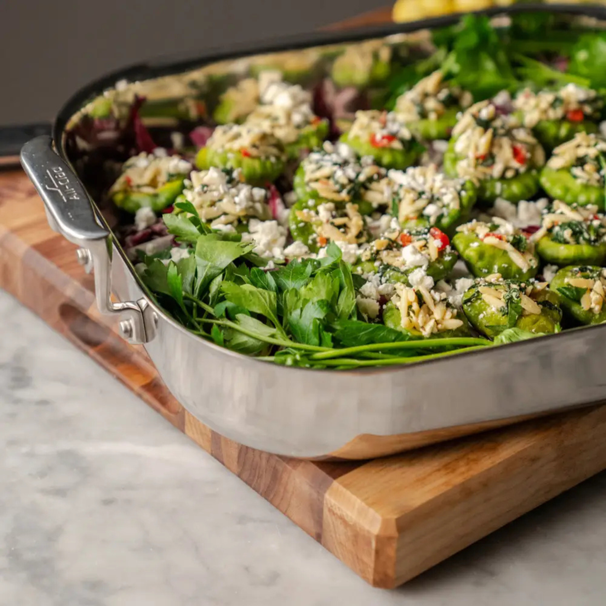 Plat à lasagne en acier inoxydable avec couvercle 11 x 14 po – All-Clad All-Clad