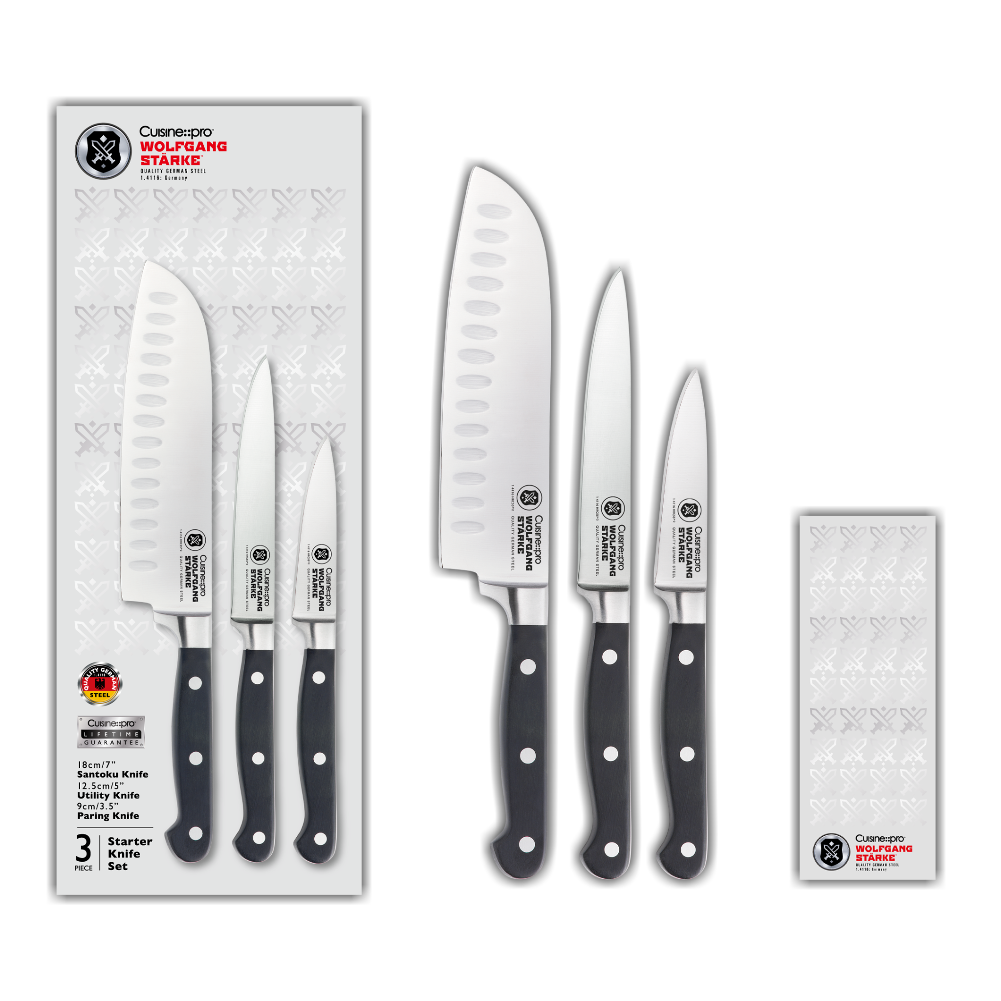 Ensemble de 3 couteaux de démarrage WOLFGANG STARKE - Cuisine::pro®