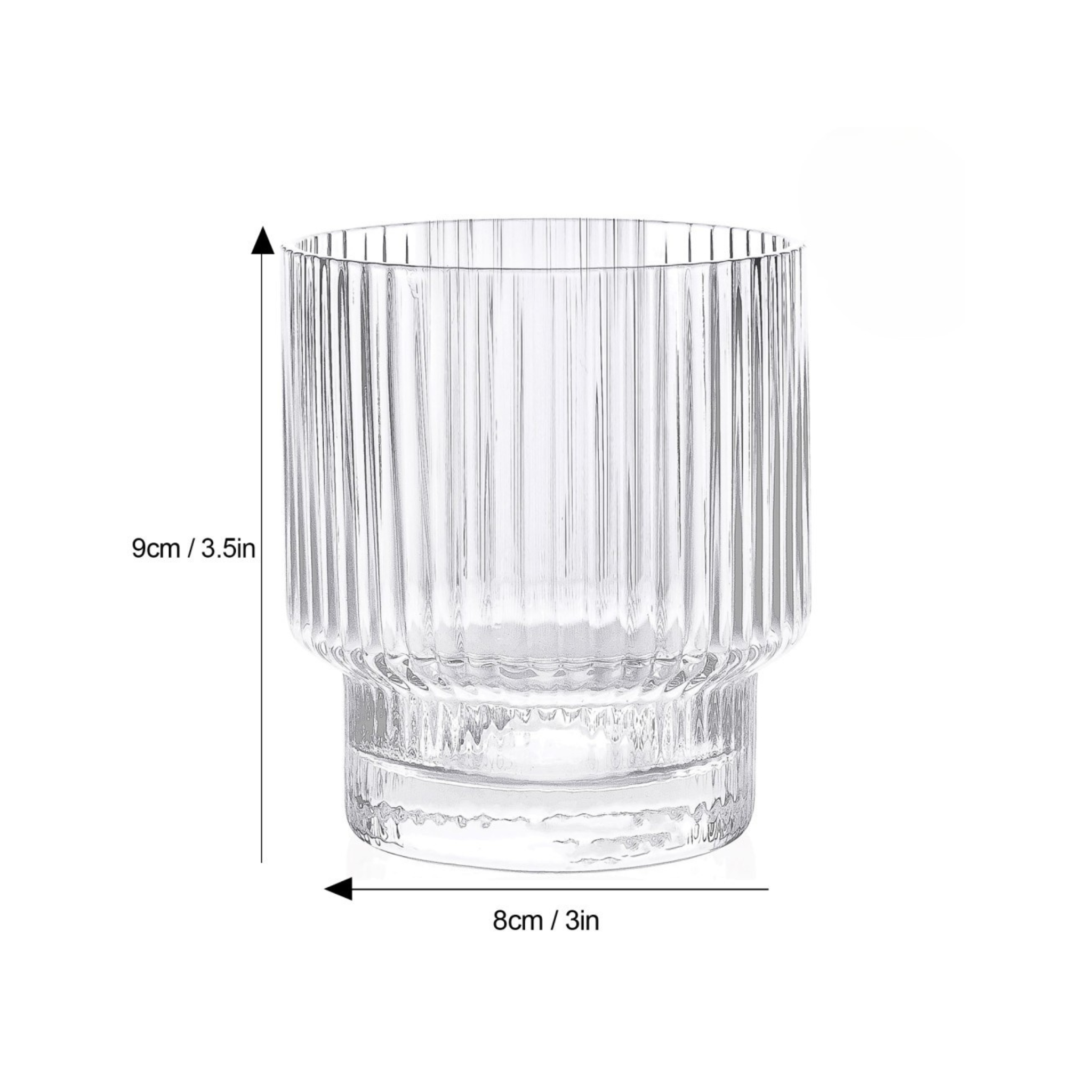 Set of 4 Ripple 340 ml glasses