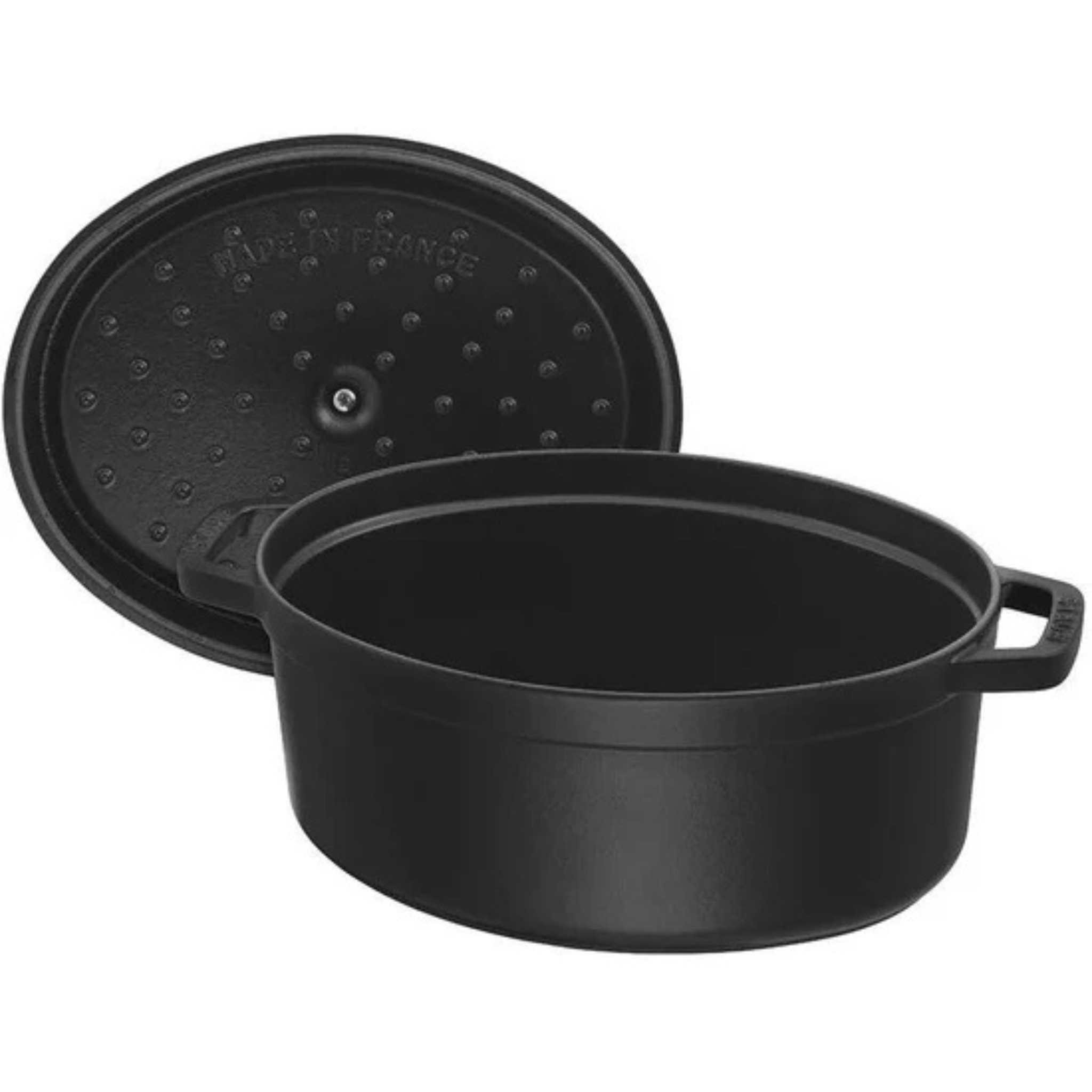 cocotte Staub intérieur émail texturé détail
