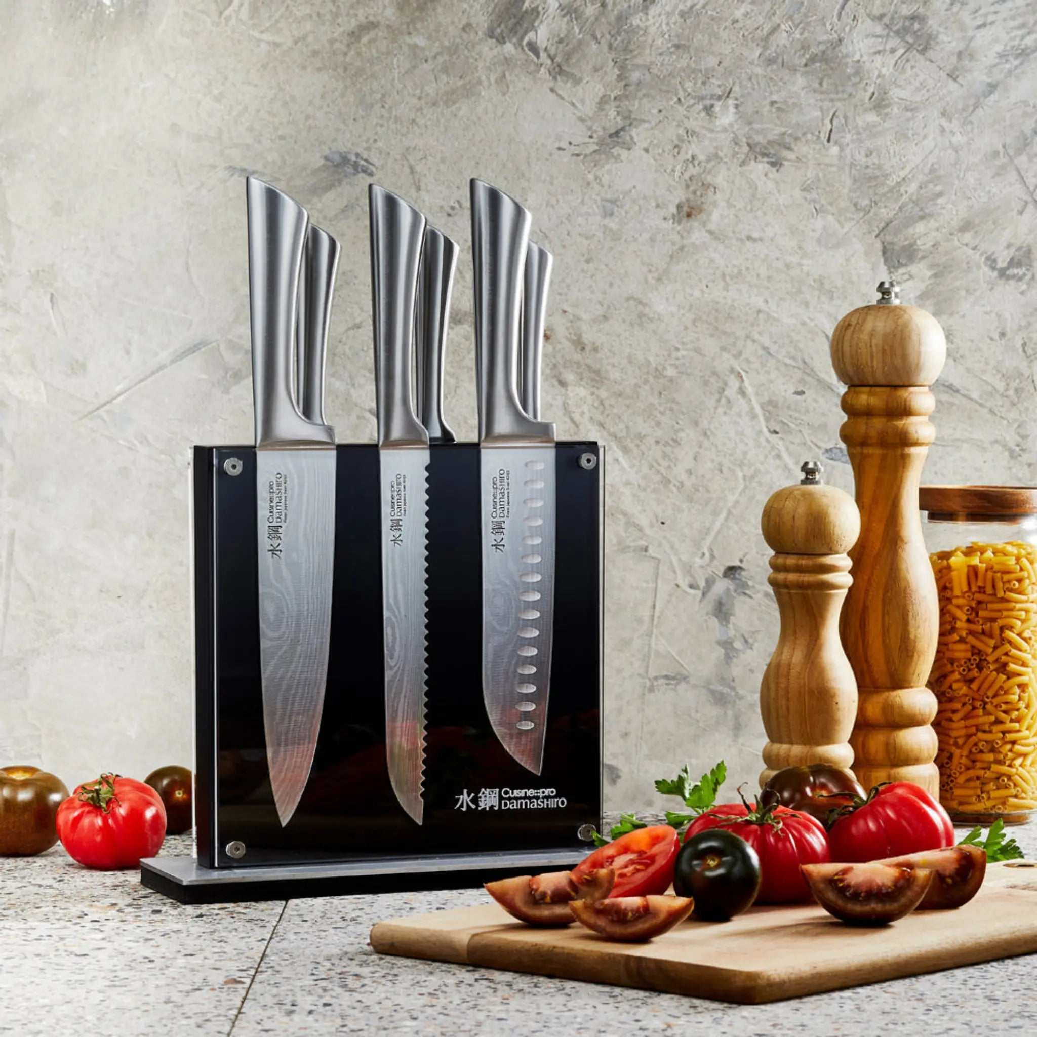Bloc de couteaux Kin Damashiro® 7 pièces - Cuisine::pro® Cuisine::pro®