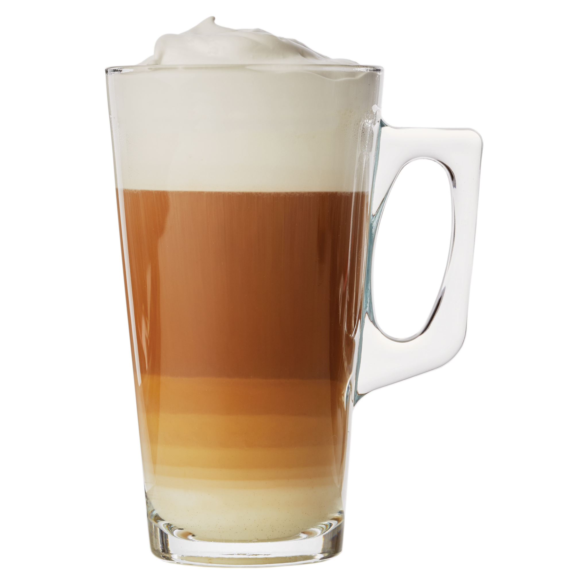 Ensemble de 2 tasses à latte en verre 370 ml