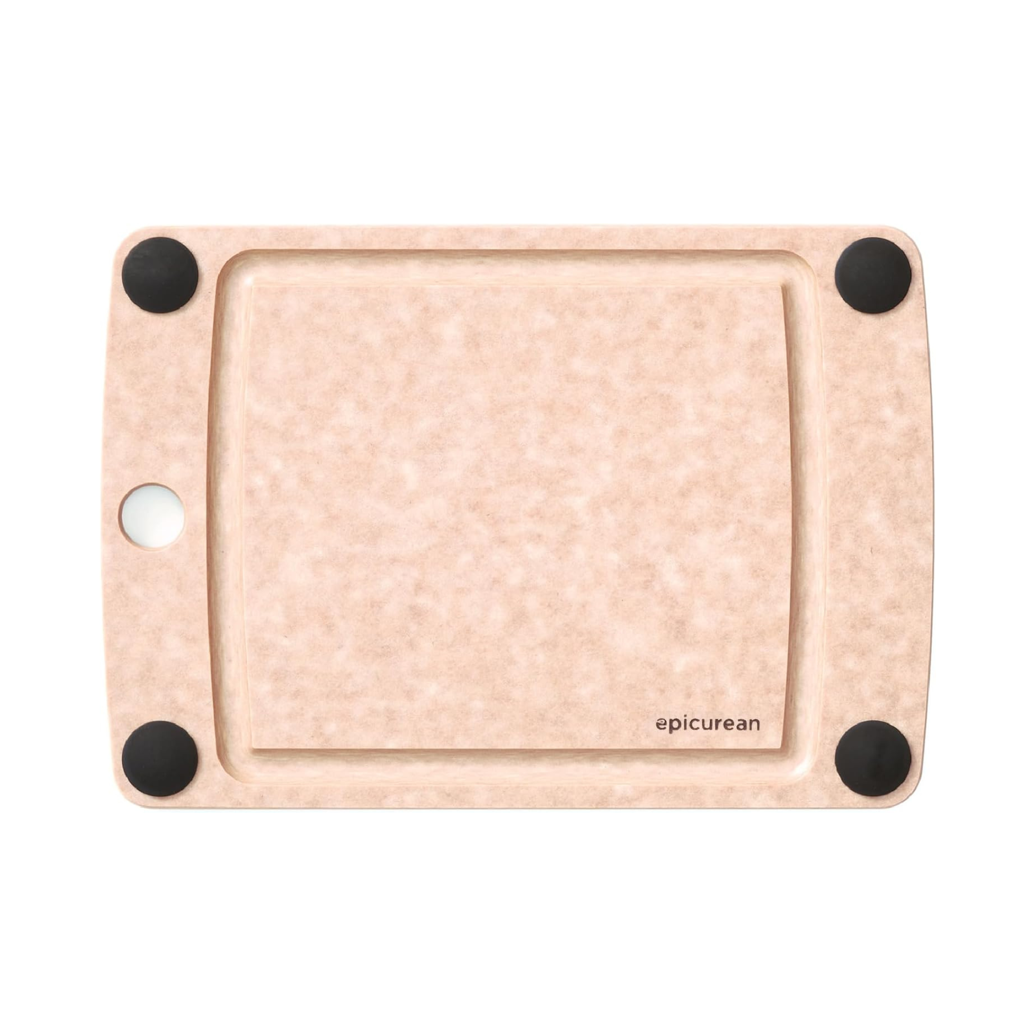 Planche à découper All-in-One naturel/noir 25,4 x 17,8 cm - Epicurean