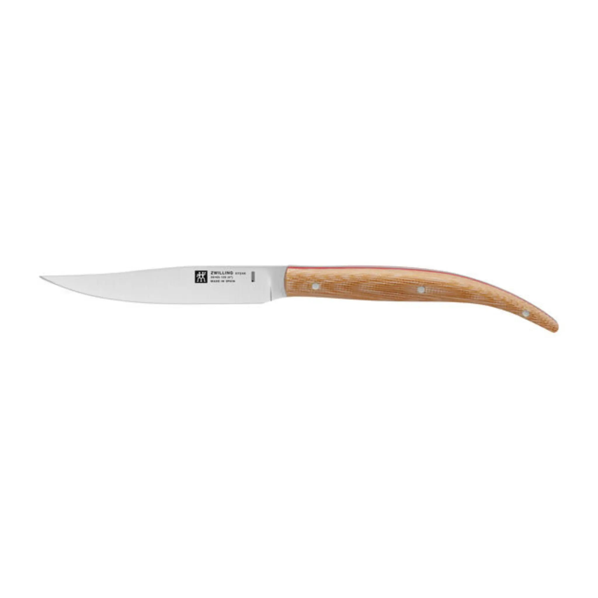 Ensemble de 4 couteaux à steak Toro ZWILLING en acier NITRIUM avec manches variés et coffret en bois