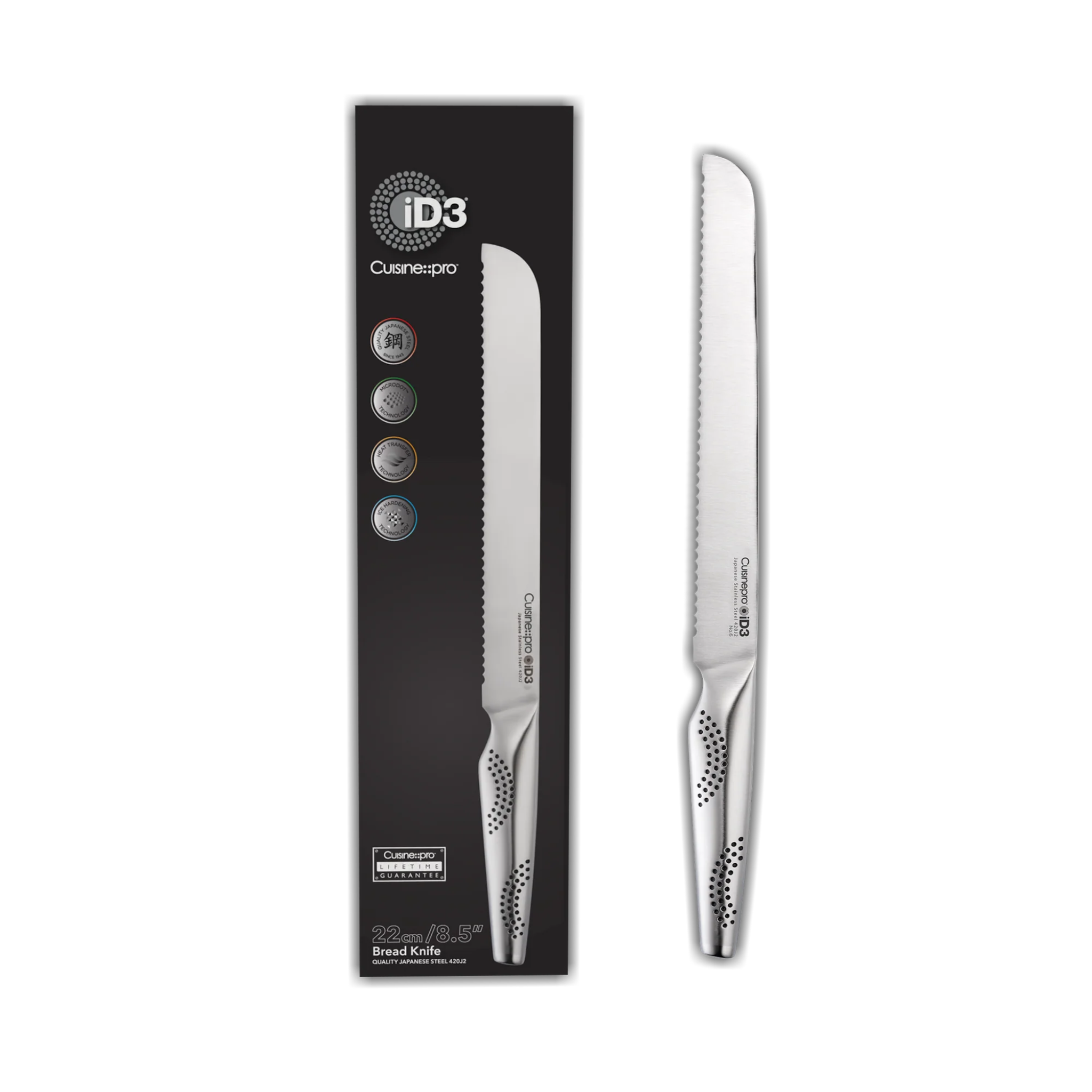 Couteau à pain acier inoxydable iD3® 21,5 cm – Cuisine::pro®