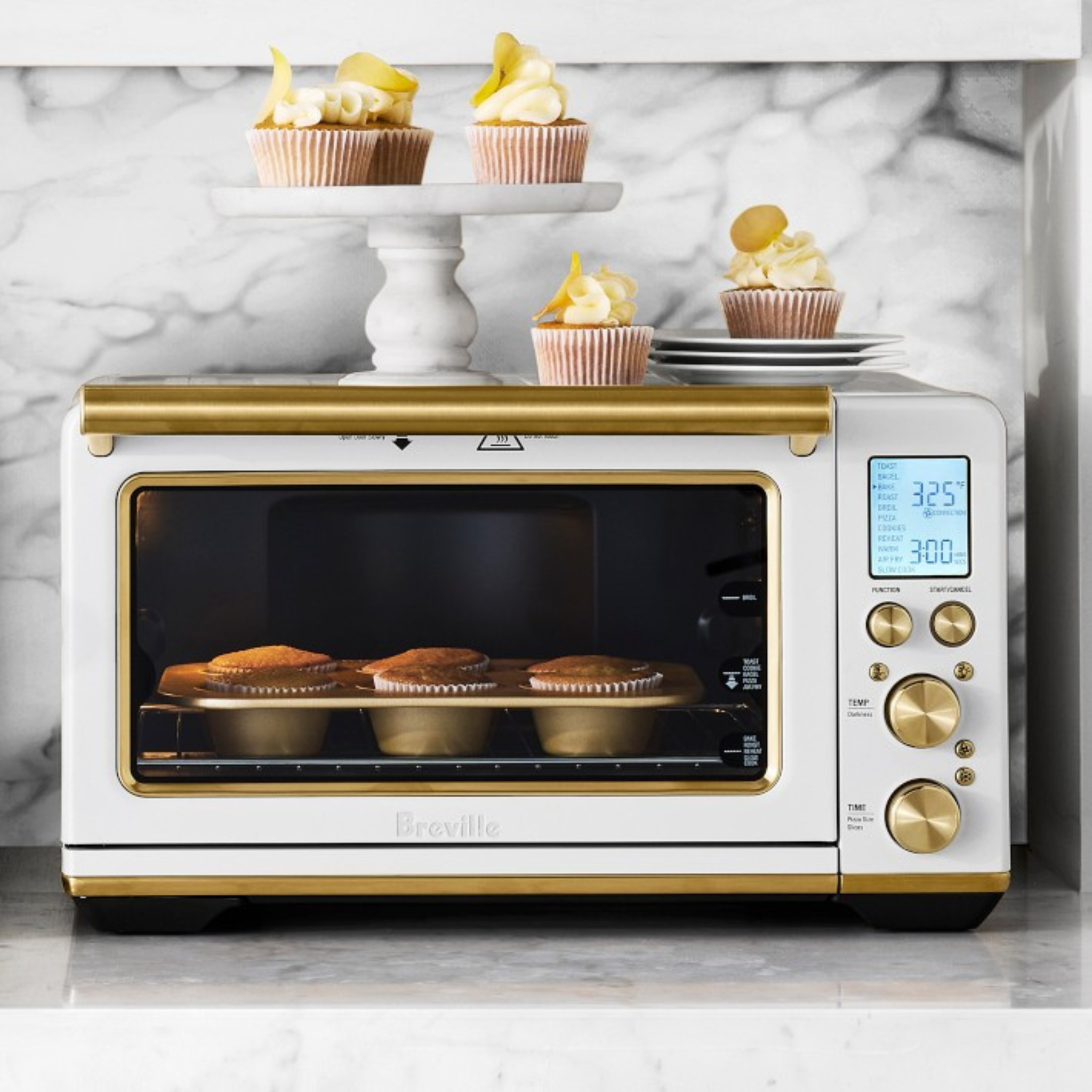 Four intelligent Smart Oven™ Air Fryer Sel de Mer et Laiton - Breville