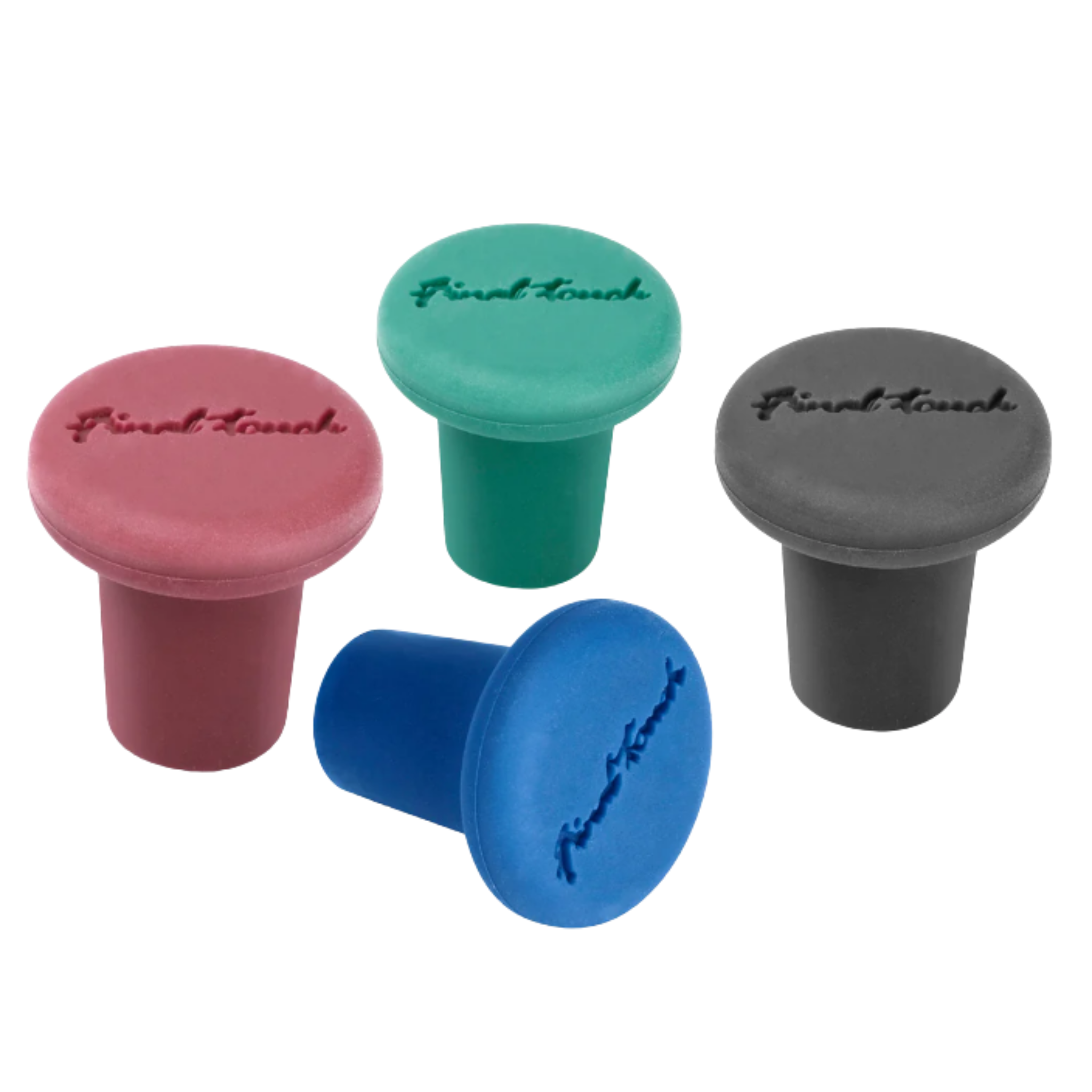 Ensemble de 4 bouchons de bouteille en silicone – Final Touch