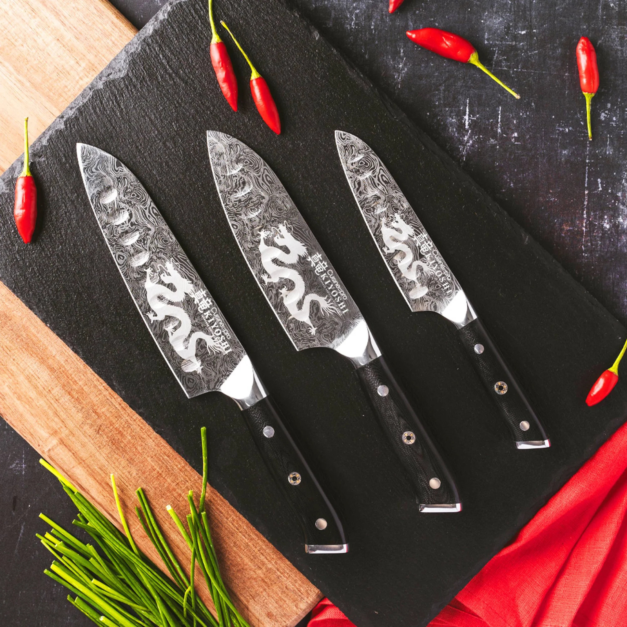 Couteau santoku Try Me KIYOSHI™ 12,5 cm – Cuisine::pro® 