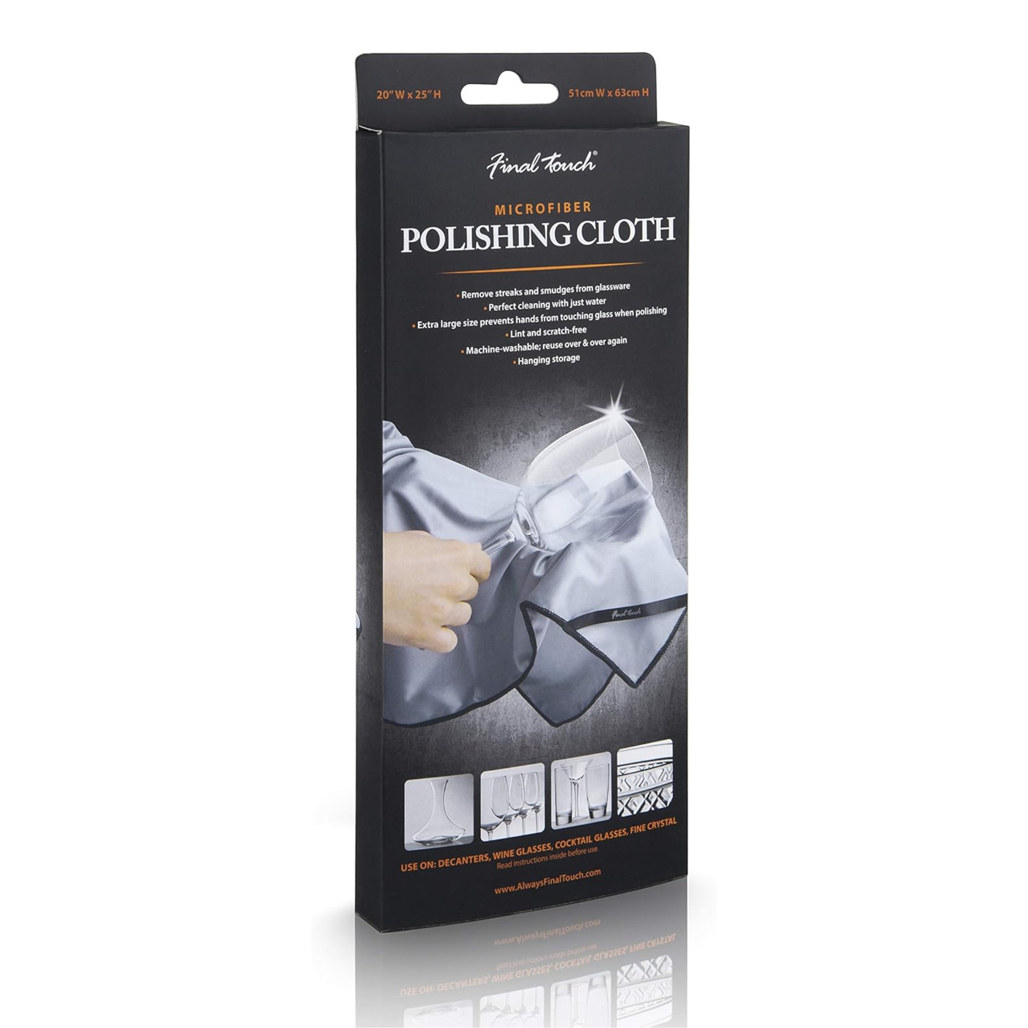 Chiffon de polissage en microfibre pour verrerie – Final Touch