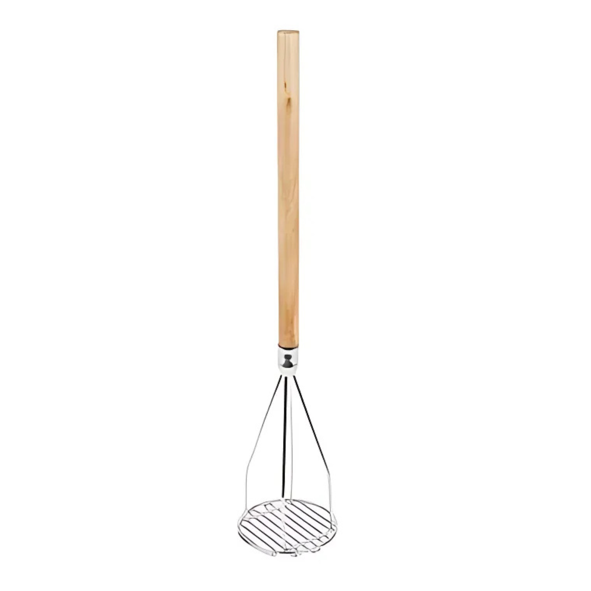 18" Round Potato Masher with Wooden Handle