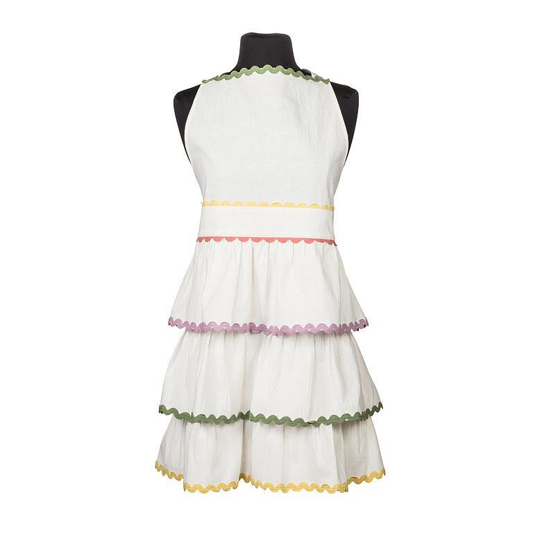 Rickrack White Apron