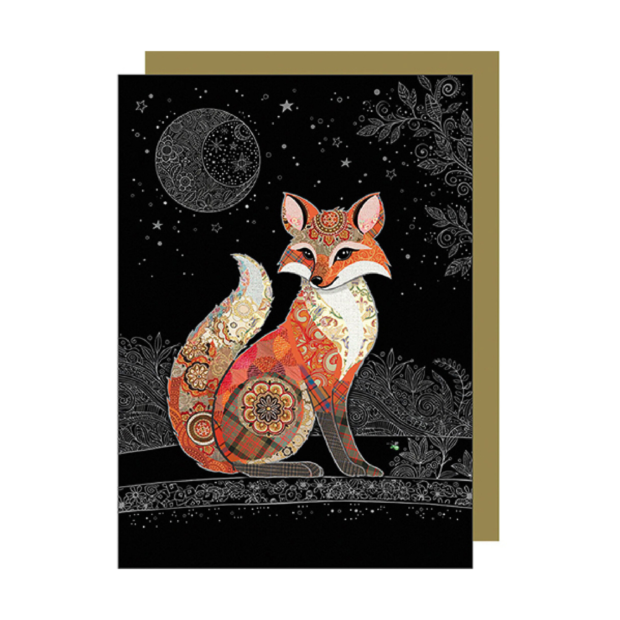 Fox &amp; Starry Night 5x7 Greeting Card