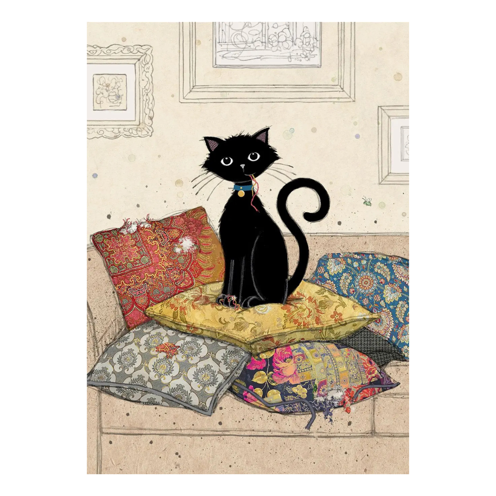Black Cat 5x7 Greeting Card