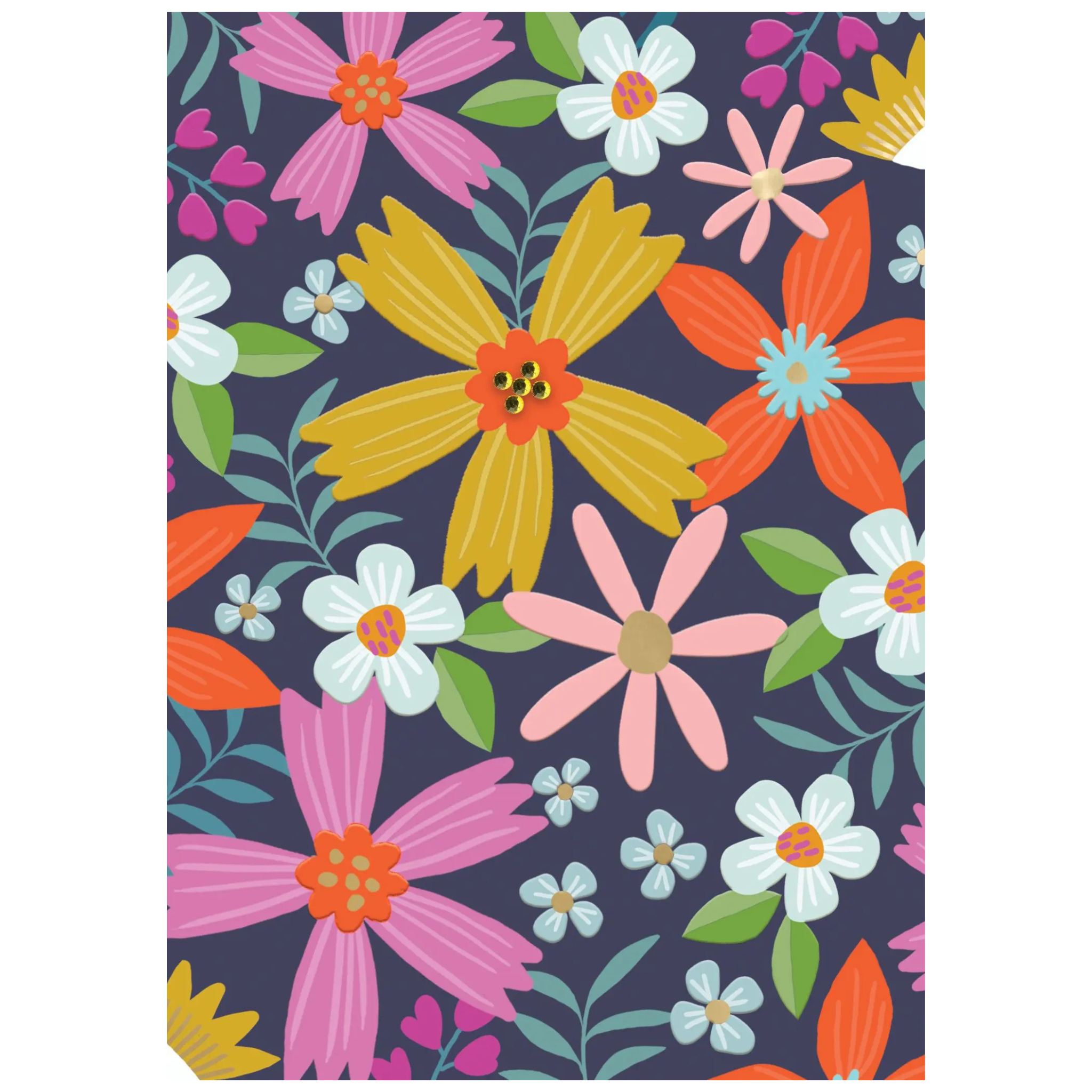 Multicolored flower card 5x7