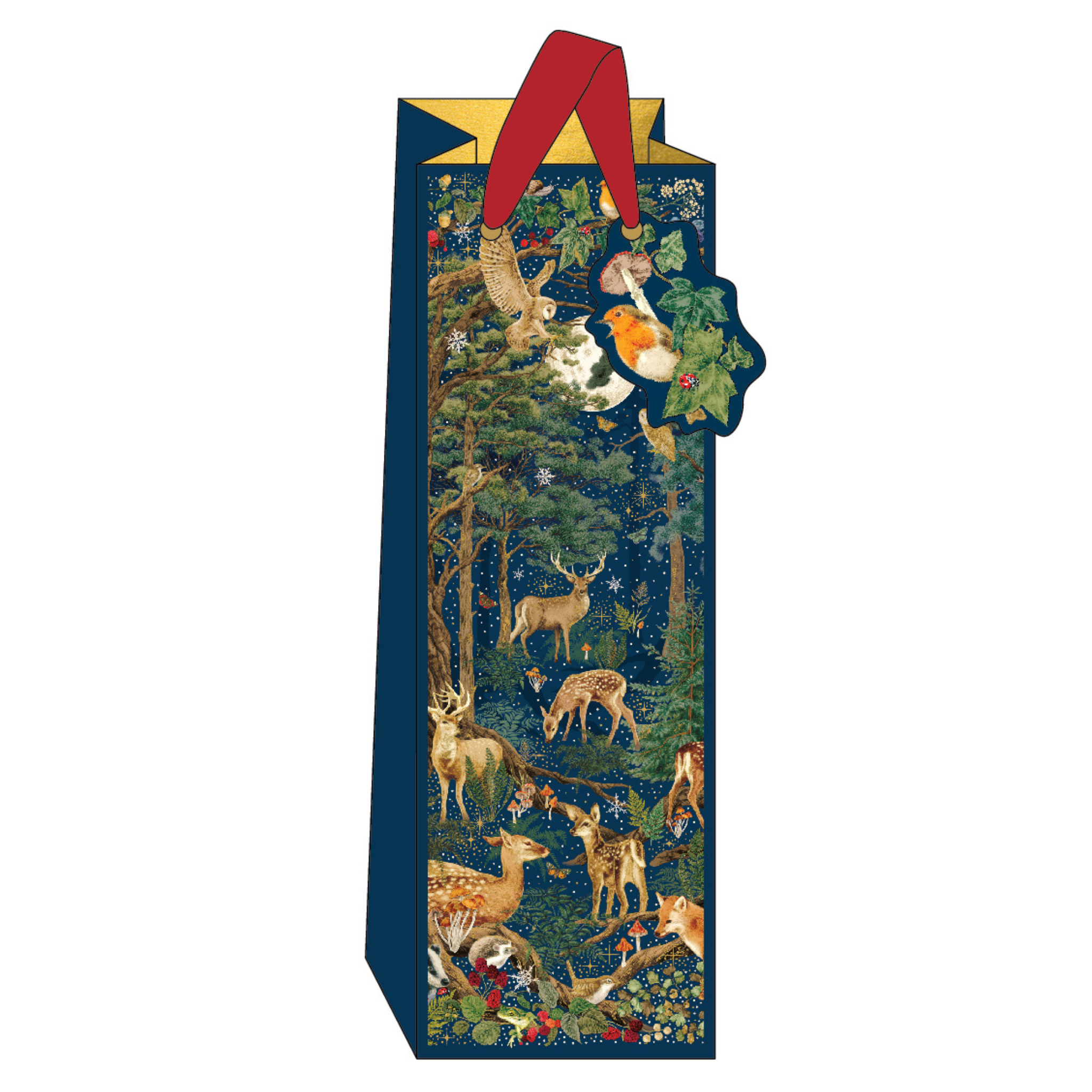 Sac cadeau de Noël pour bouteille de vin Animaux