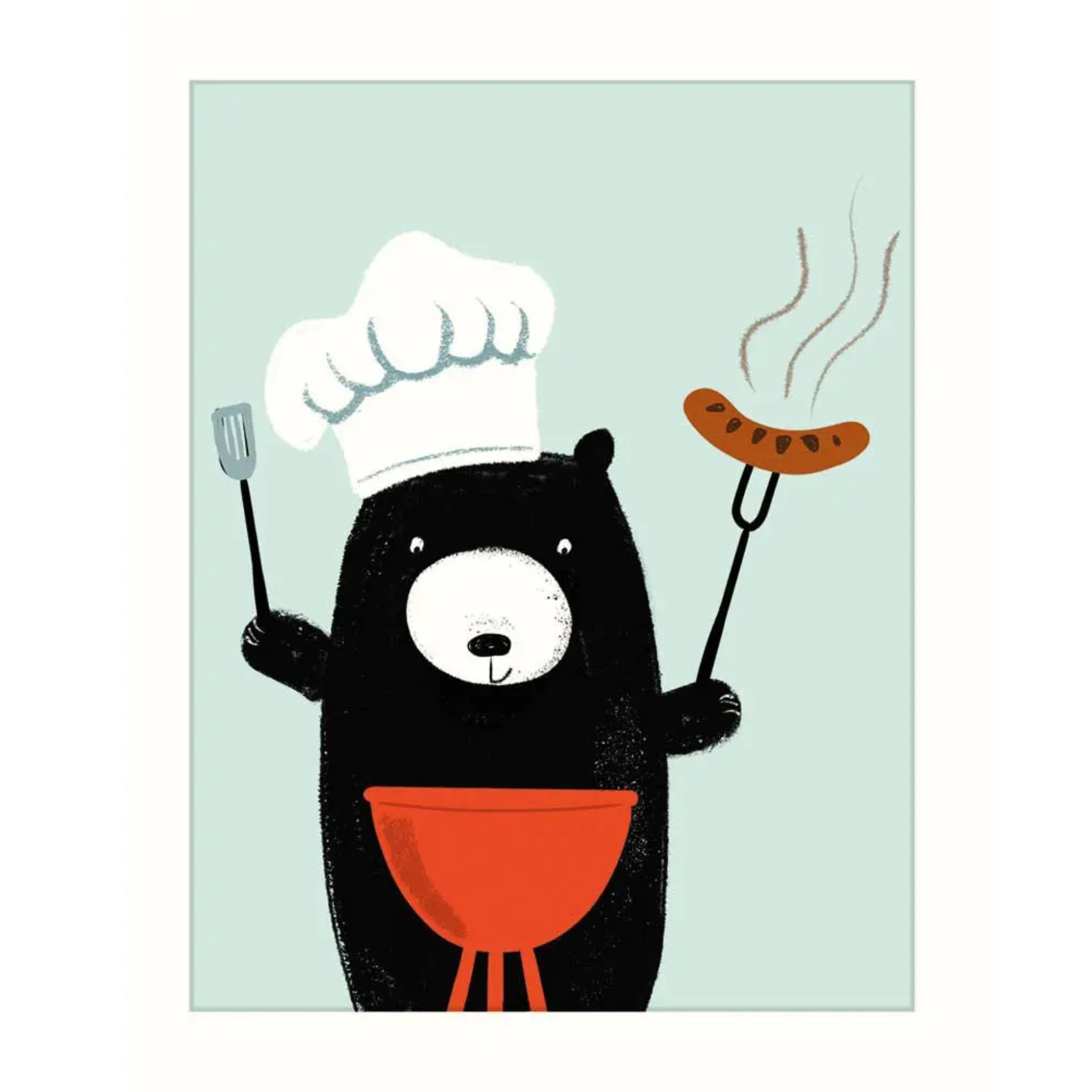 Bear and BBQ Card 5.5x7