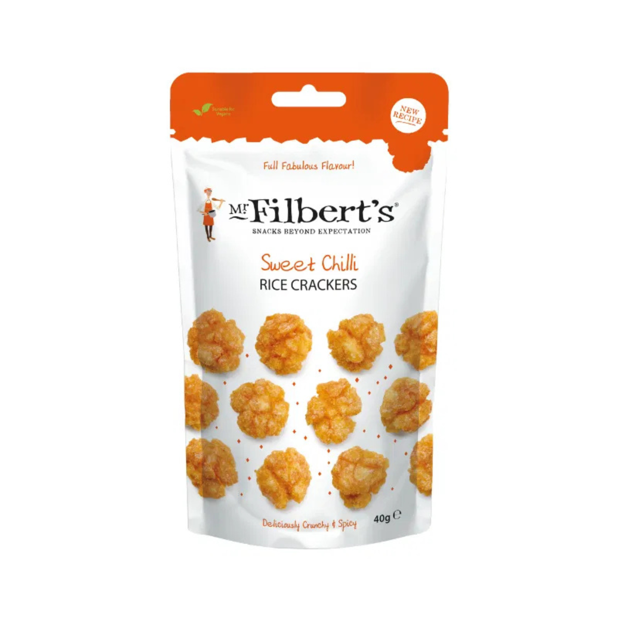 Craquelins de riz au piment doux 40 g - Mr Filbert's