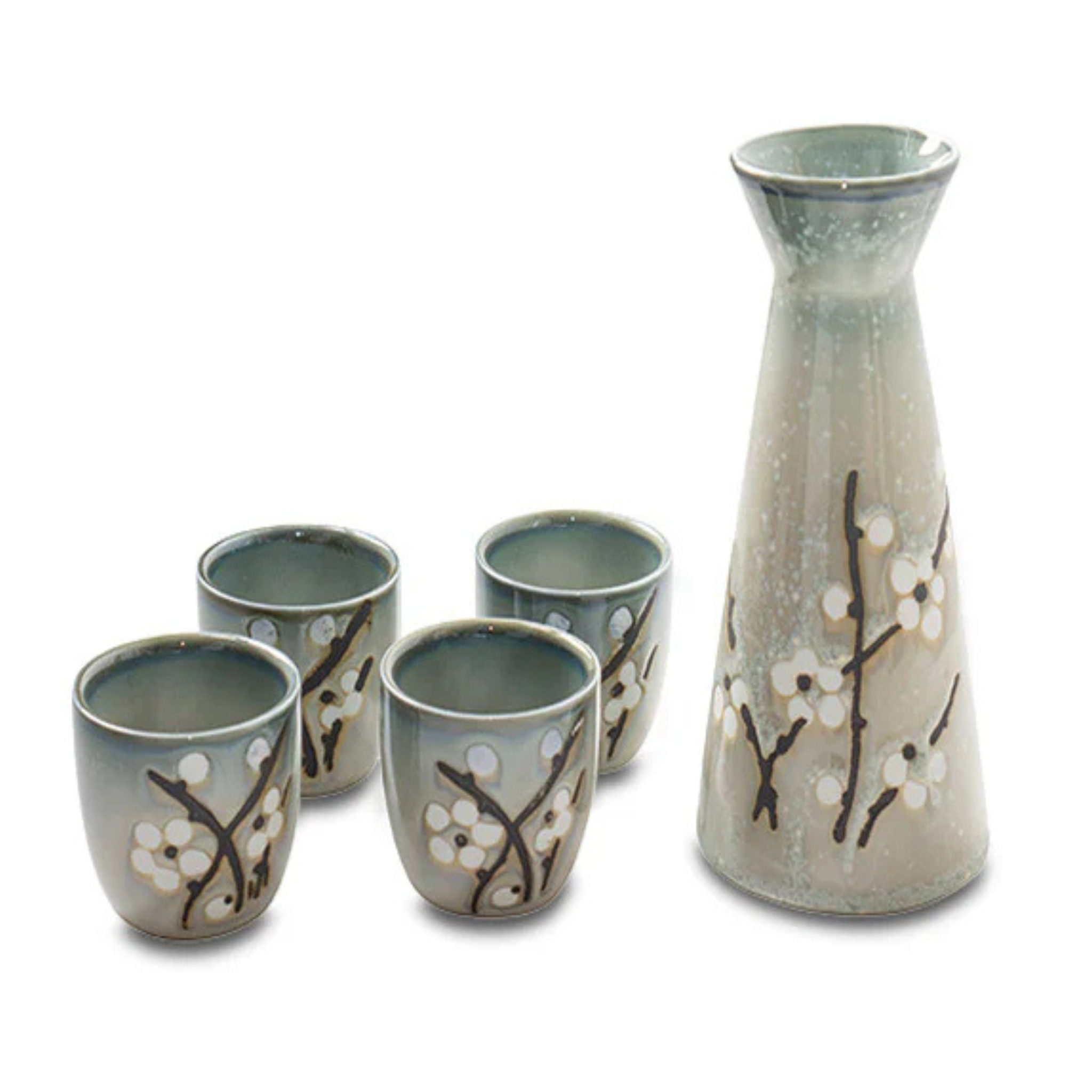Ensemble à saké Snow Plum 5 pièces