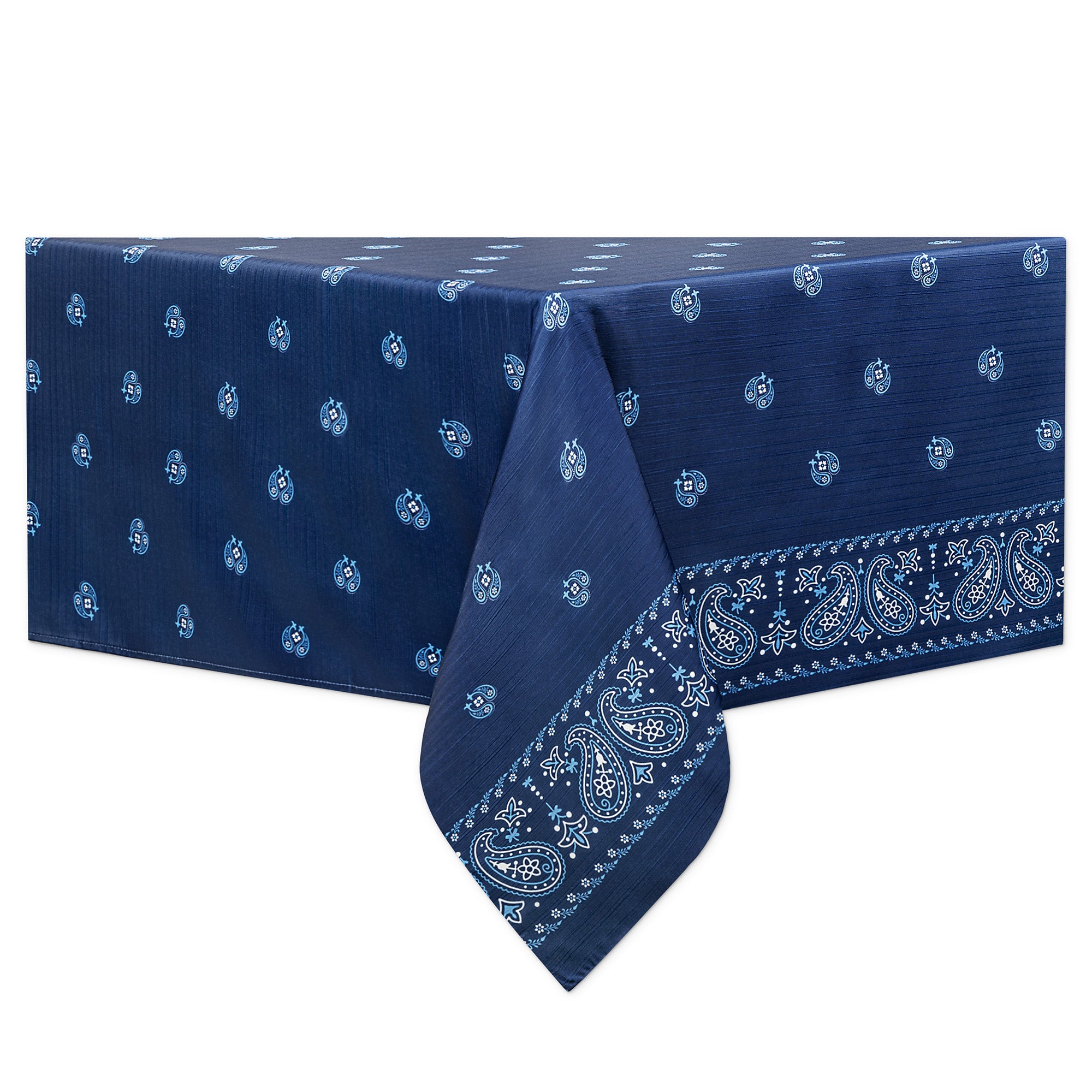 Nappe rectangulaire motif Bandana Bleu 52 x 70 po