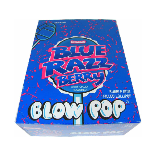 Sucettes à la framboise bleue Blue Razz 884 g - Charms