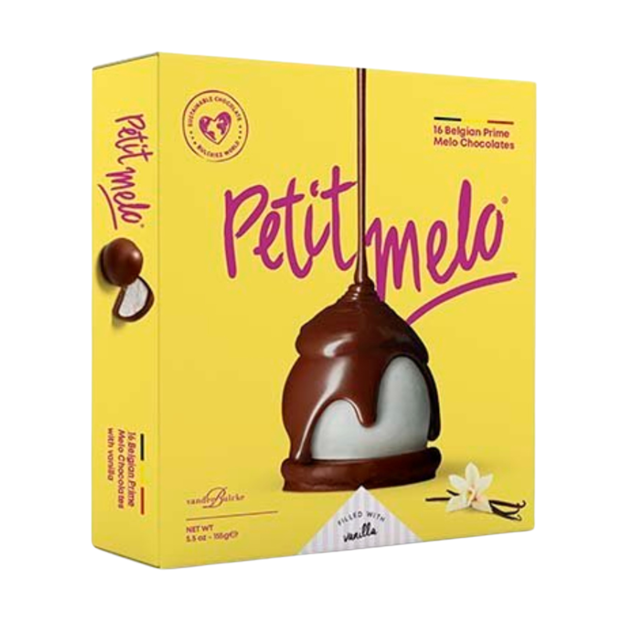 Vanilla Marshmallow Covered in Milk Chocolate 155g - Petit Melo