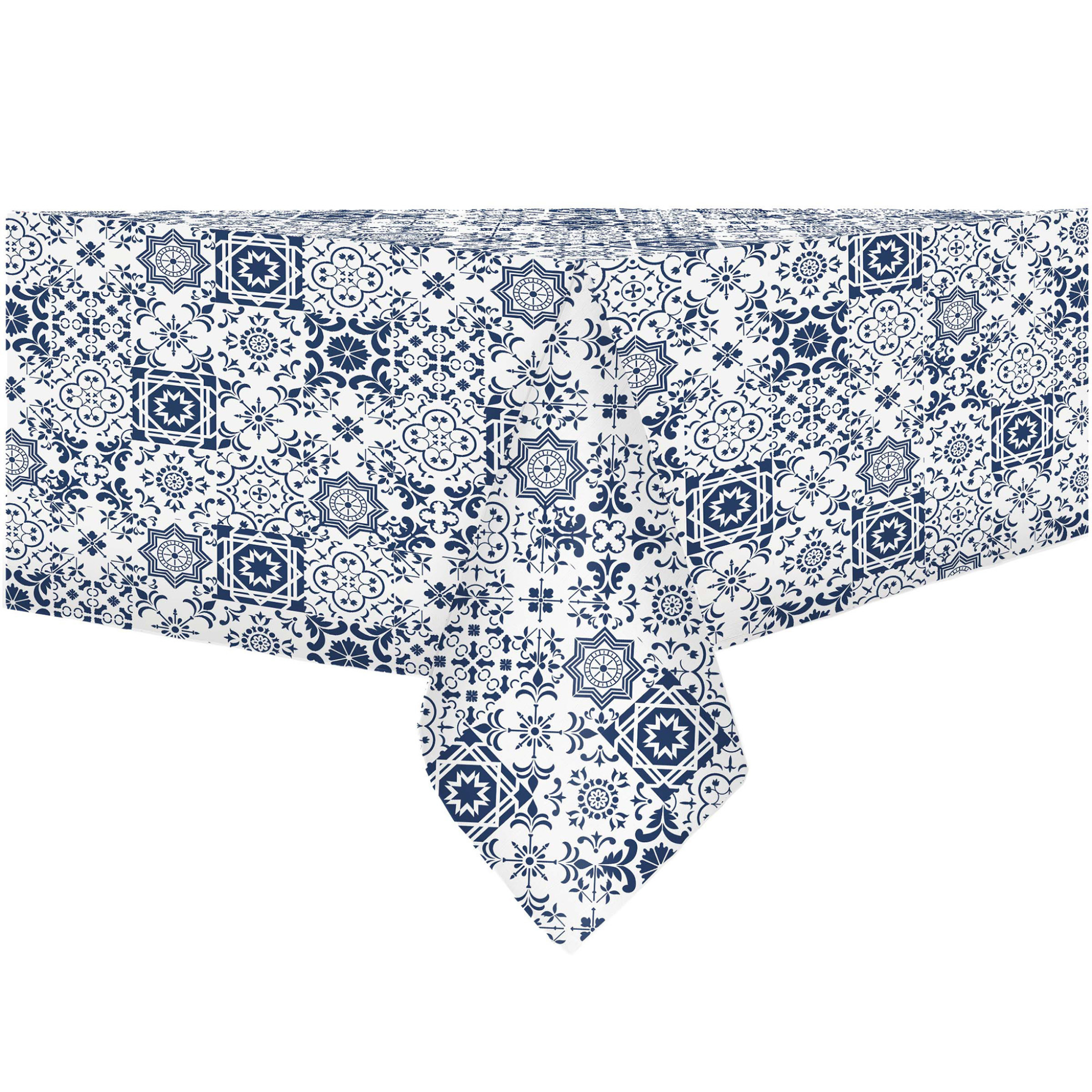 Nappe en PEVA Tuiles Bleues 60x84"